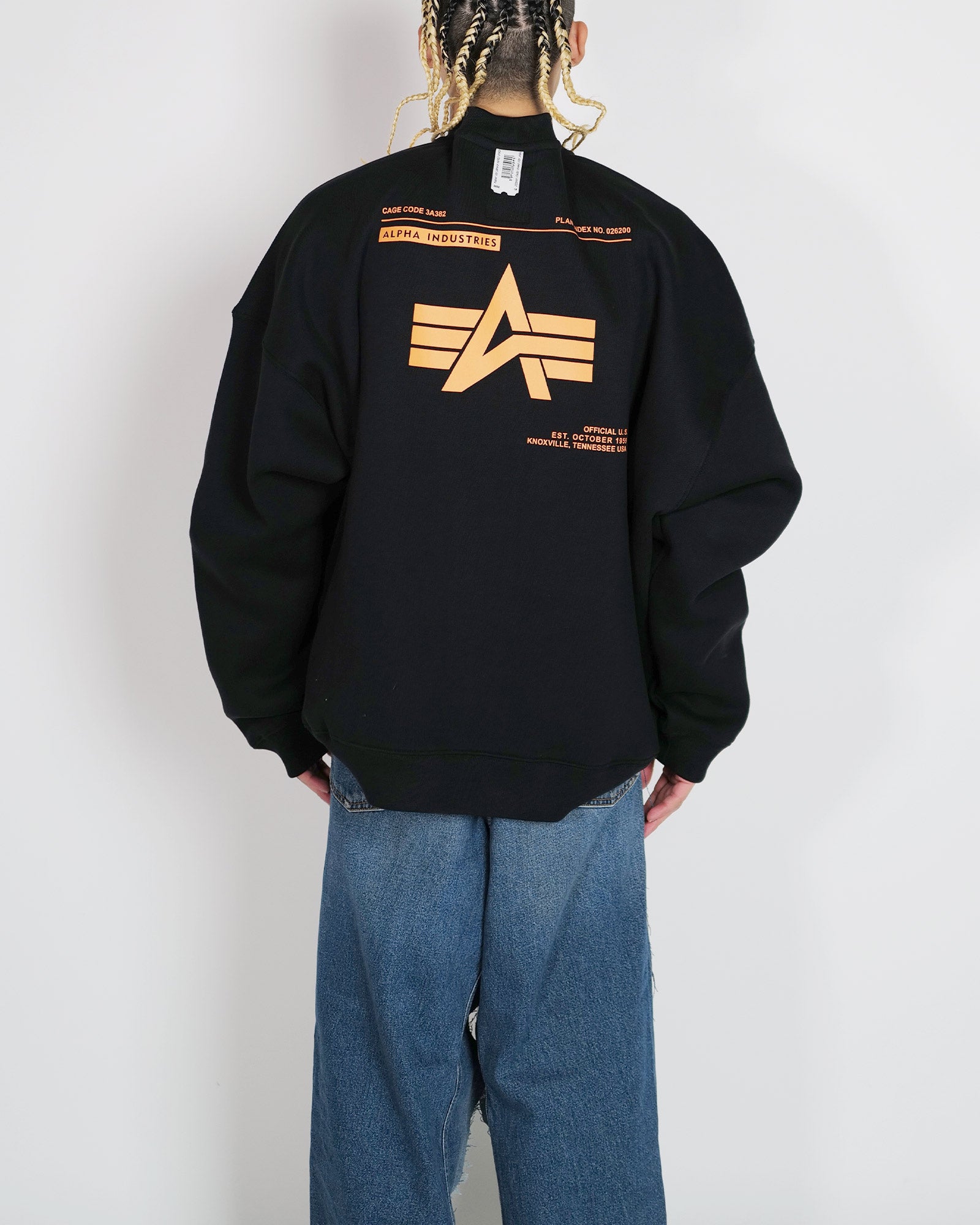 PROTOTYPES・プロトタイプス - スウェット BOX PLEAT CREW NECK  / BLACK