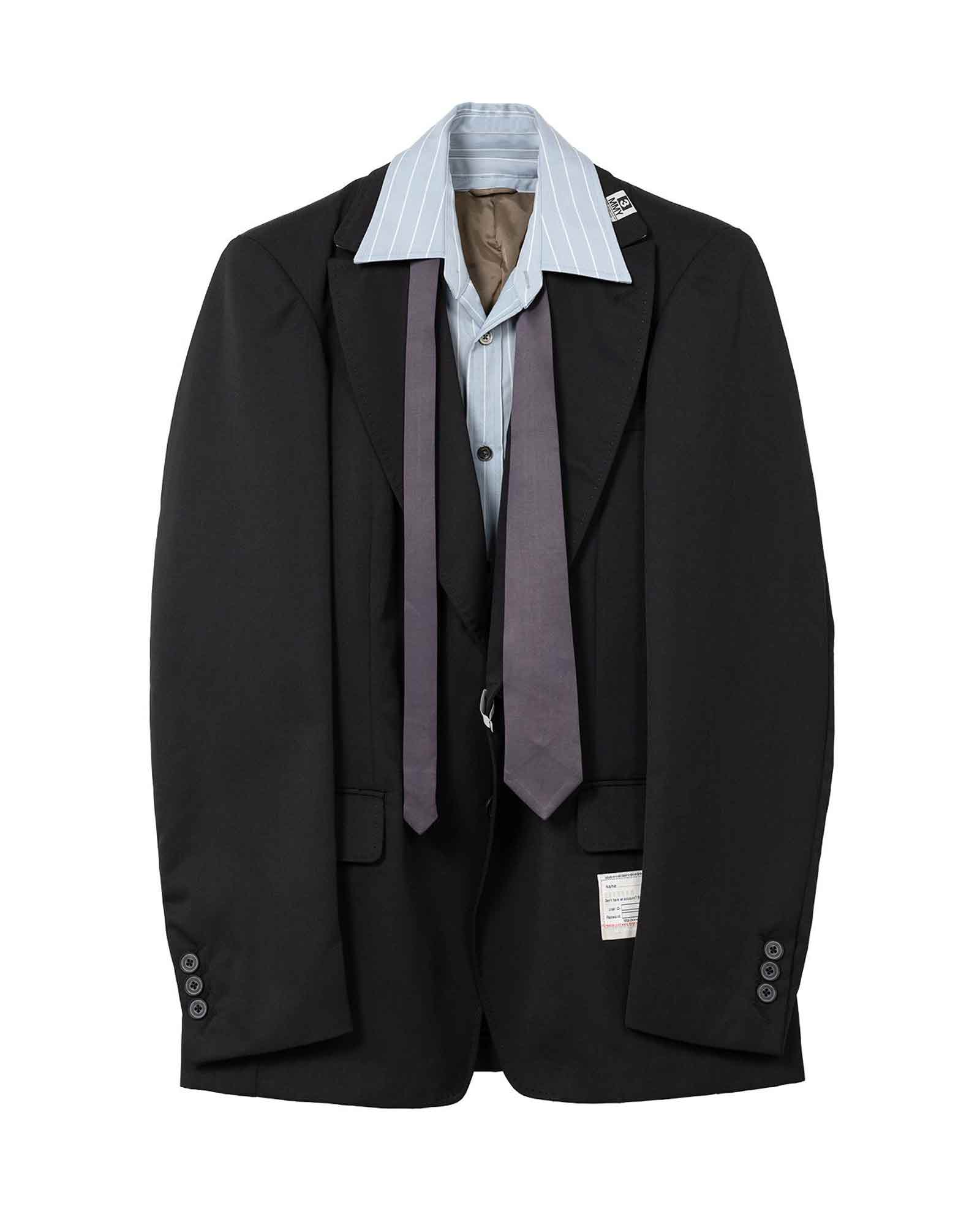 LAYERED BLAZER / BLACK