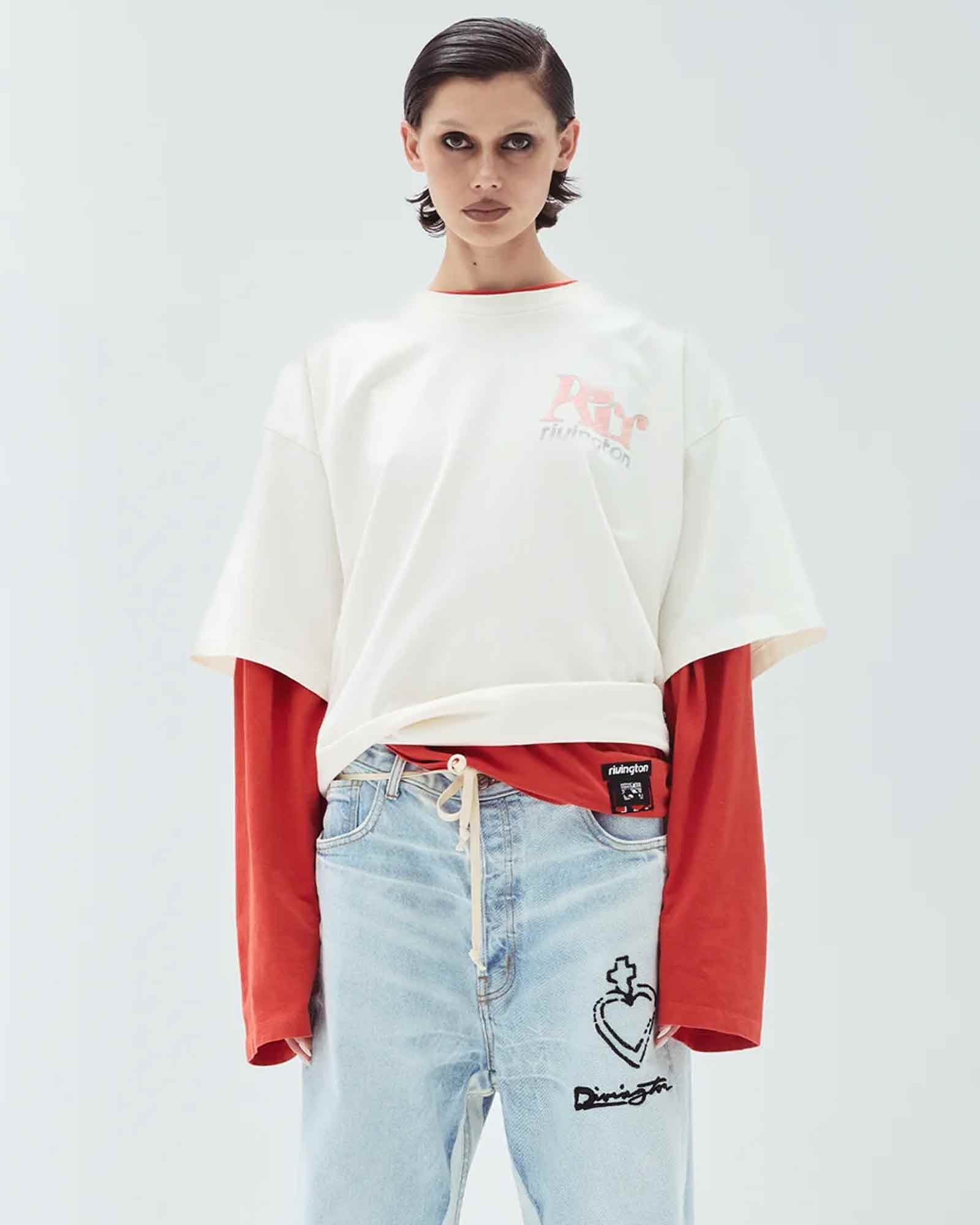 RRR123・リヴィントン ロイ レビス - Tシャツ・カットソー DARK ARTS CVA TEE / MAX WHITE