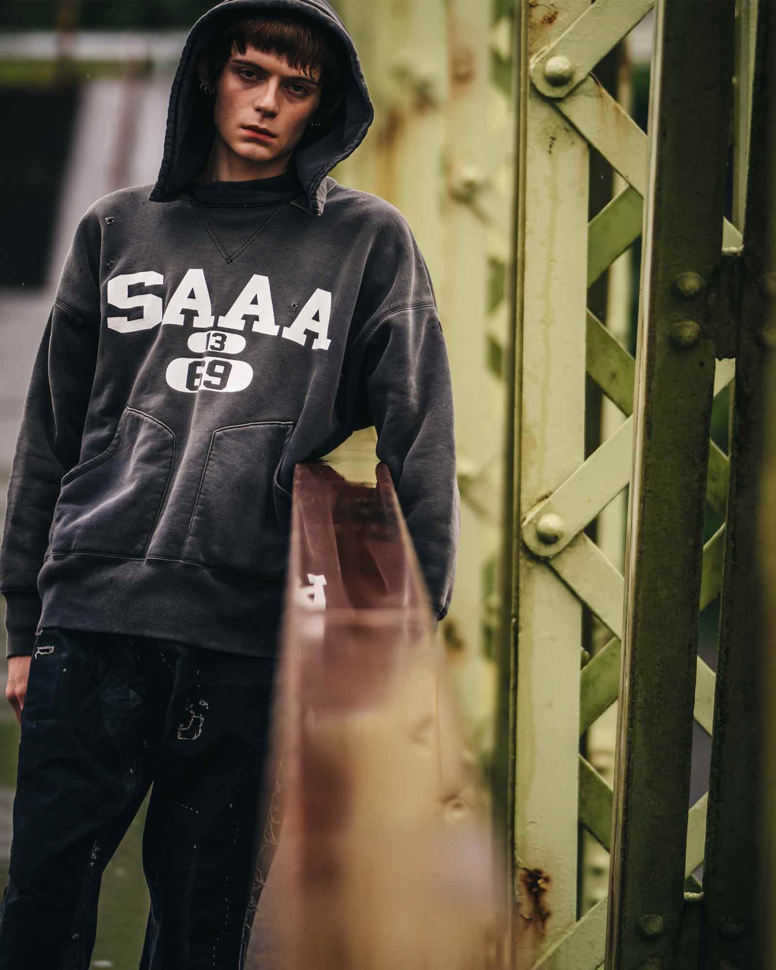 ©SAINT M××××××・セントマイケル - パーカー・フーディ BB_AFTER HOODED DBL FC/SAA / NAVY