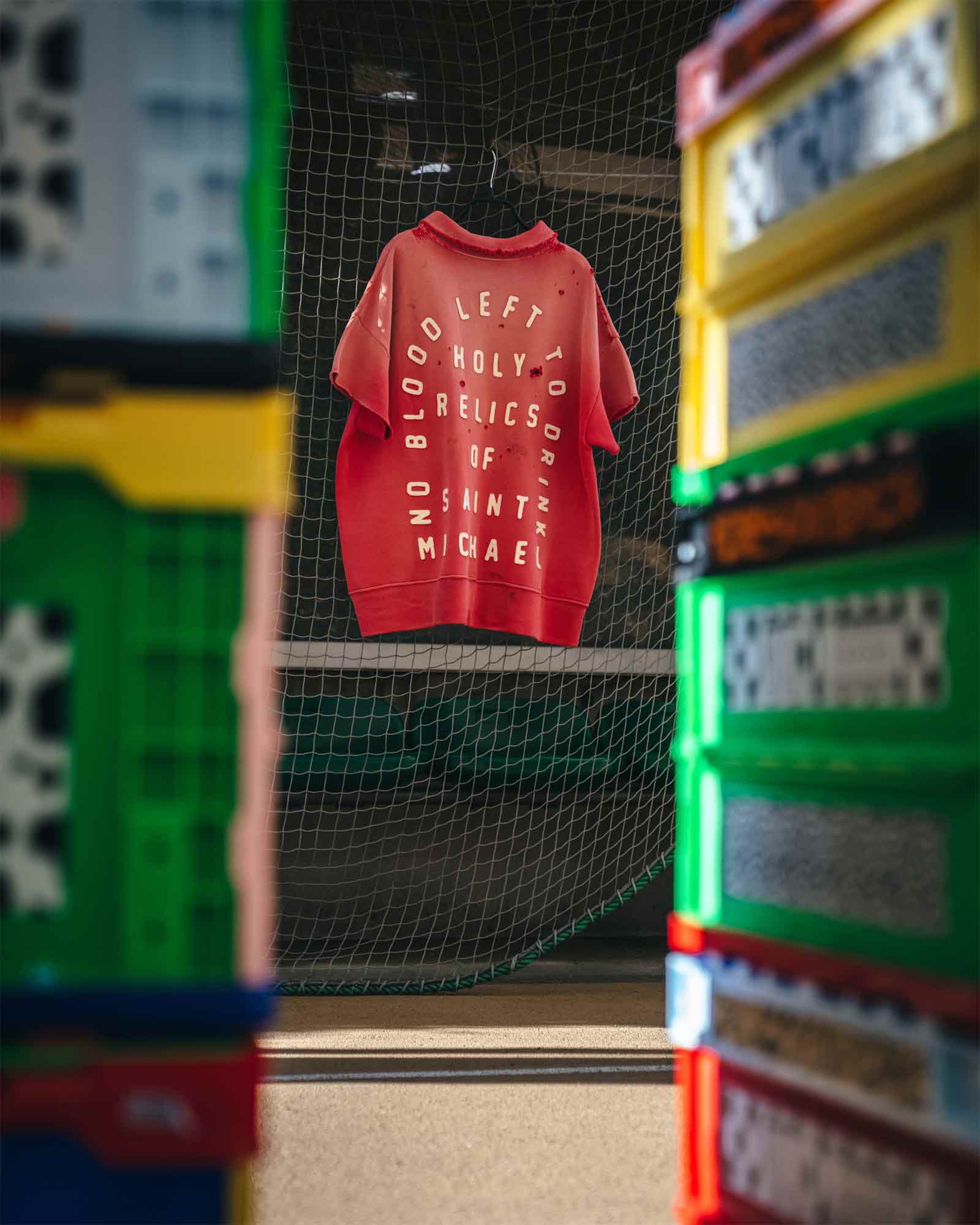 ©SAINT M××××××・セントマイケル - スウェット SS HALF ZIP SWEAT/SAINT / RED