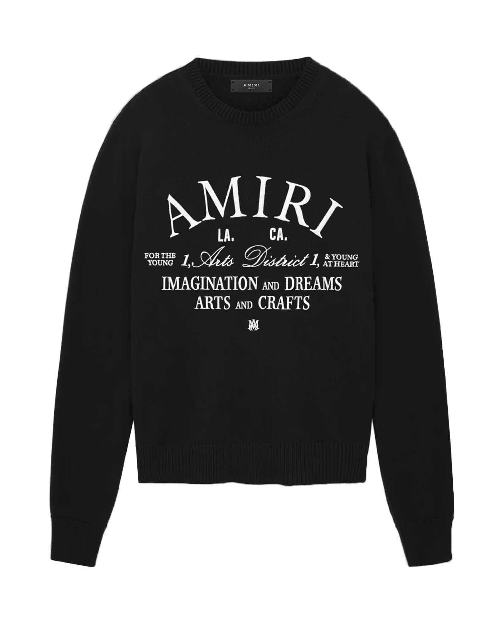 AMIRI・アミリ - ニット・セーター AMIRI ARTS DISTRICT CREW / BLACK