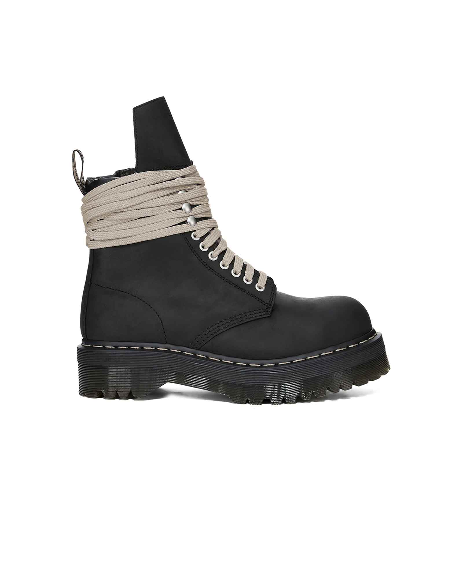 RICK OWENS・リック オウエンス - ブーツ QUAD SOLE STEEL TOE BOOT / BLACK