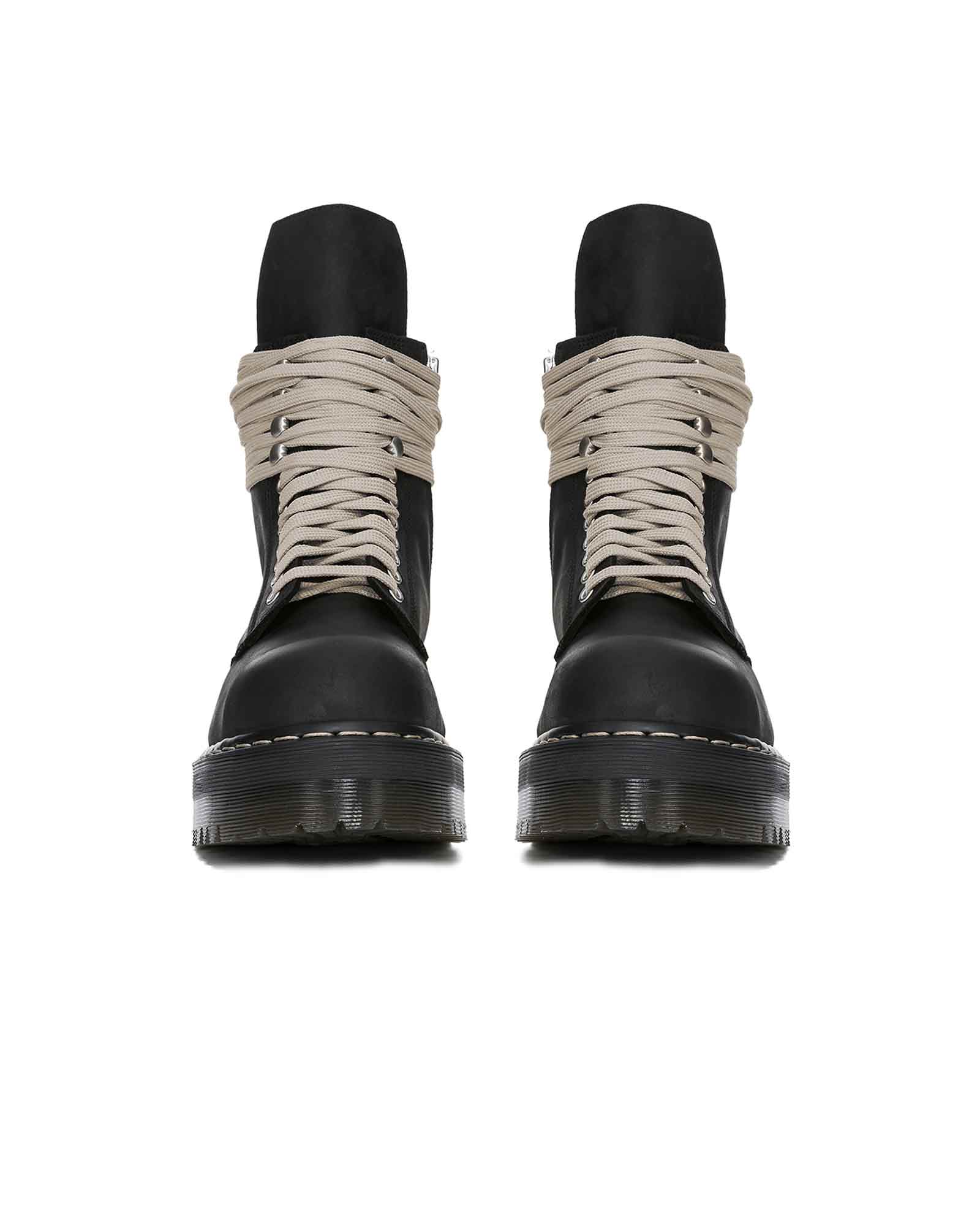 RICK OWENS・rick owens -  QUAD SOLE STEEL TOE BOOT / BLACK