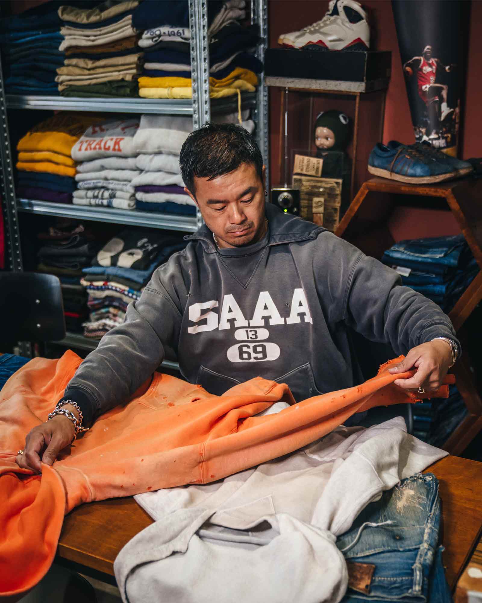 ©SAINT M××××××・セントマイケル - パーカー・フーディ BB_AFTER HOODED DBL FC/SAA / NAVY