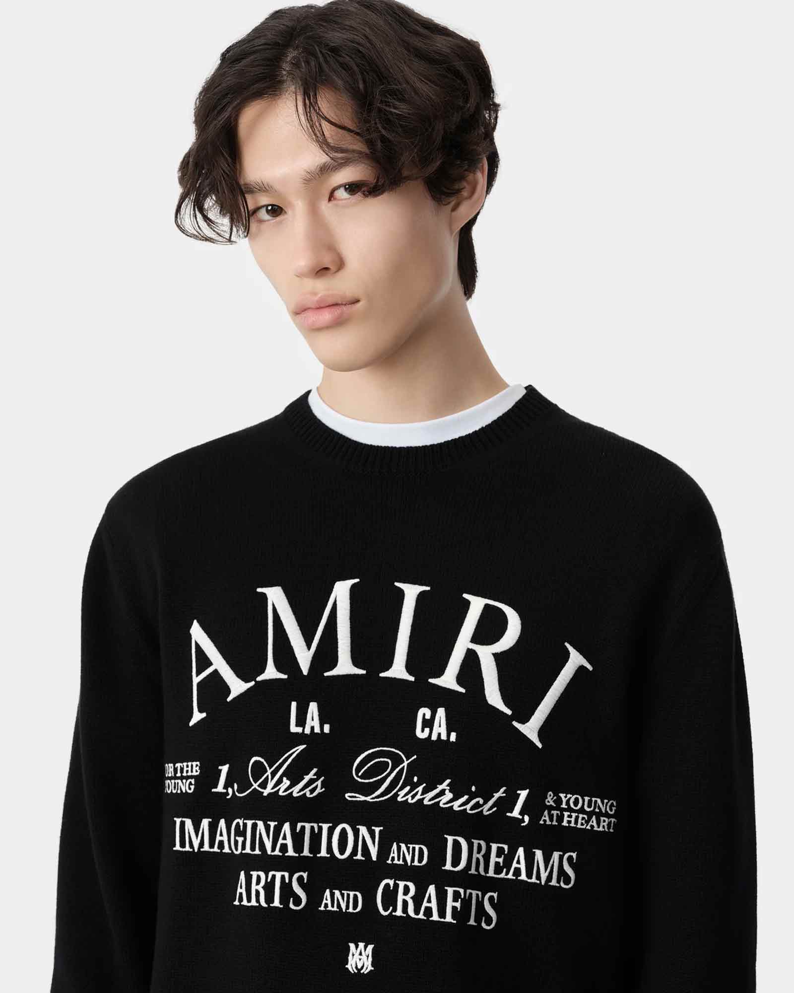 AMIRI・アミリ - ニット・セーター AMIRI ARTS DISTRICT CREW / BLACK
