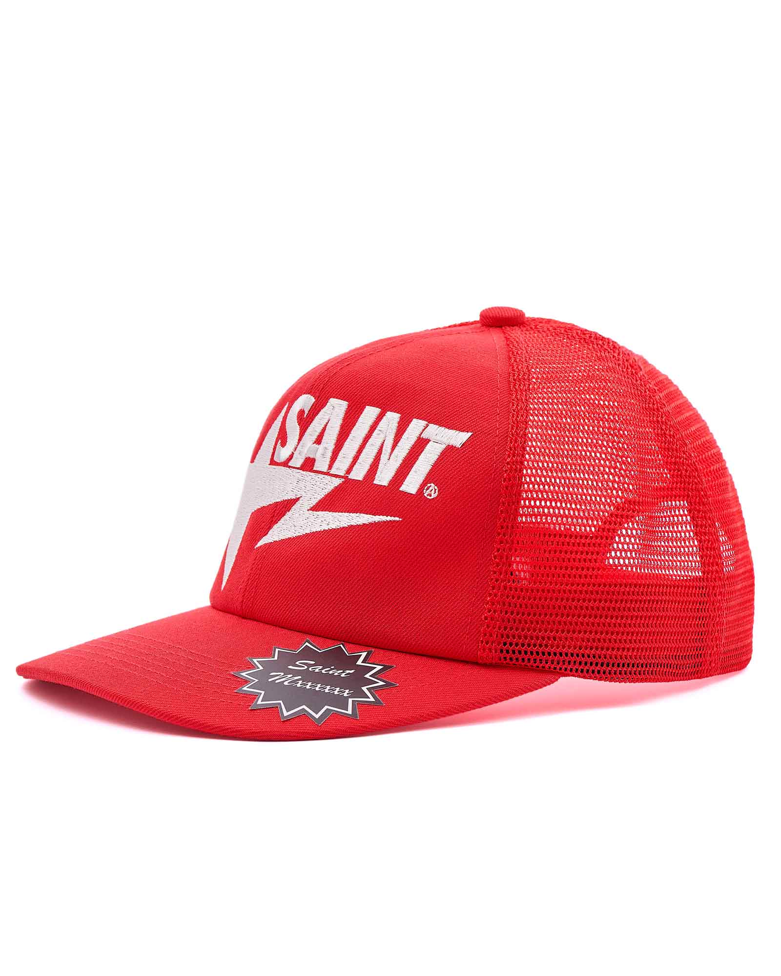 ©SAINT M××××××・セントマイケル - キャップ BAPE_MESH CAP / RED