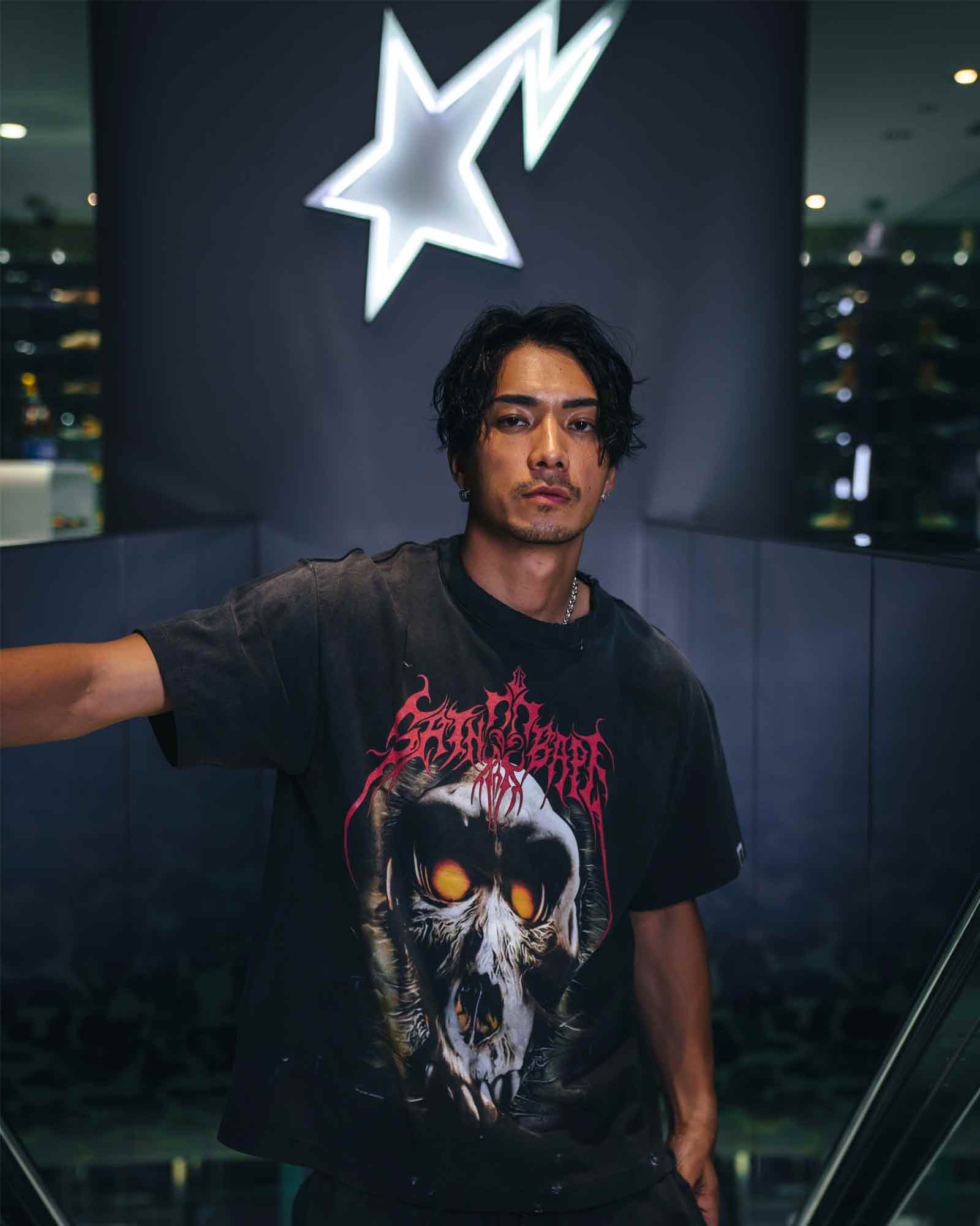 ©SAINT M××××××・セントマイケル - Tシャツ・カットソー BAPE_SS TEE/SAINT BAPE / BLACK