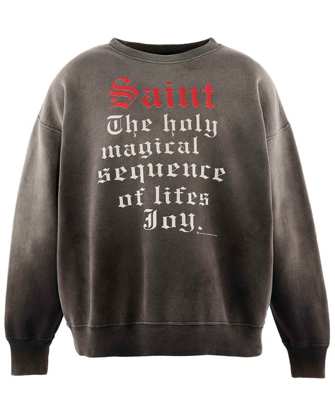 SAINT M××××××(セントマイケル) AW26 CREW NECK SWEAT/SAINT / BLACK