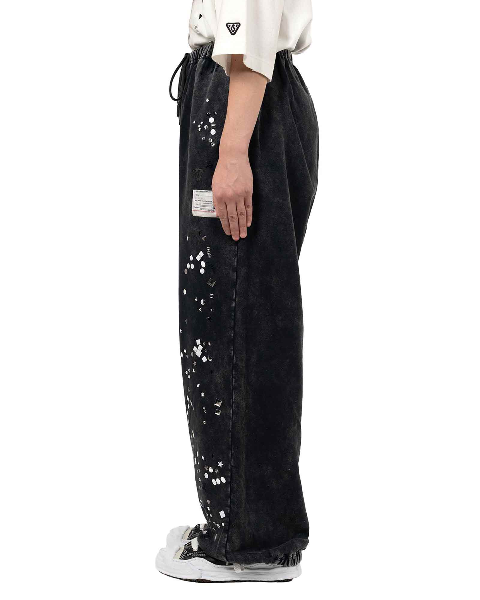 MIHARA YASUHIRO・Yasuhiro Mihara -  EMBELLISHED BLEACHED PANTS / BLACK