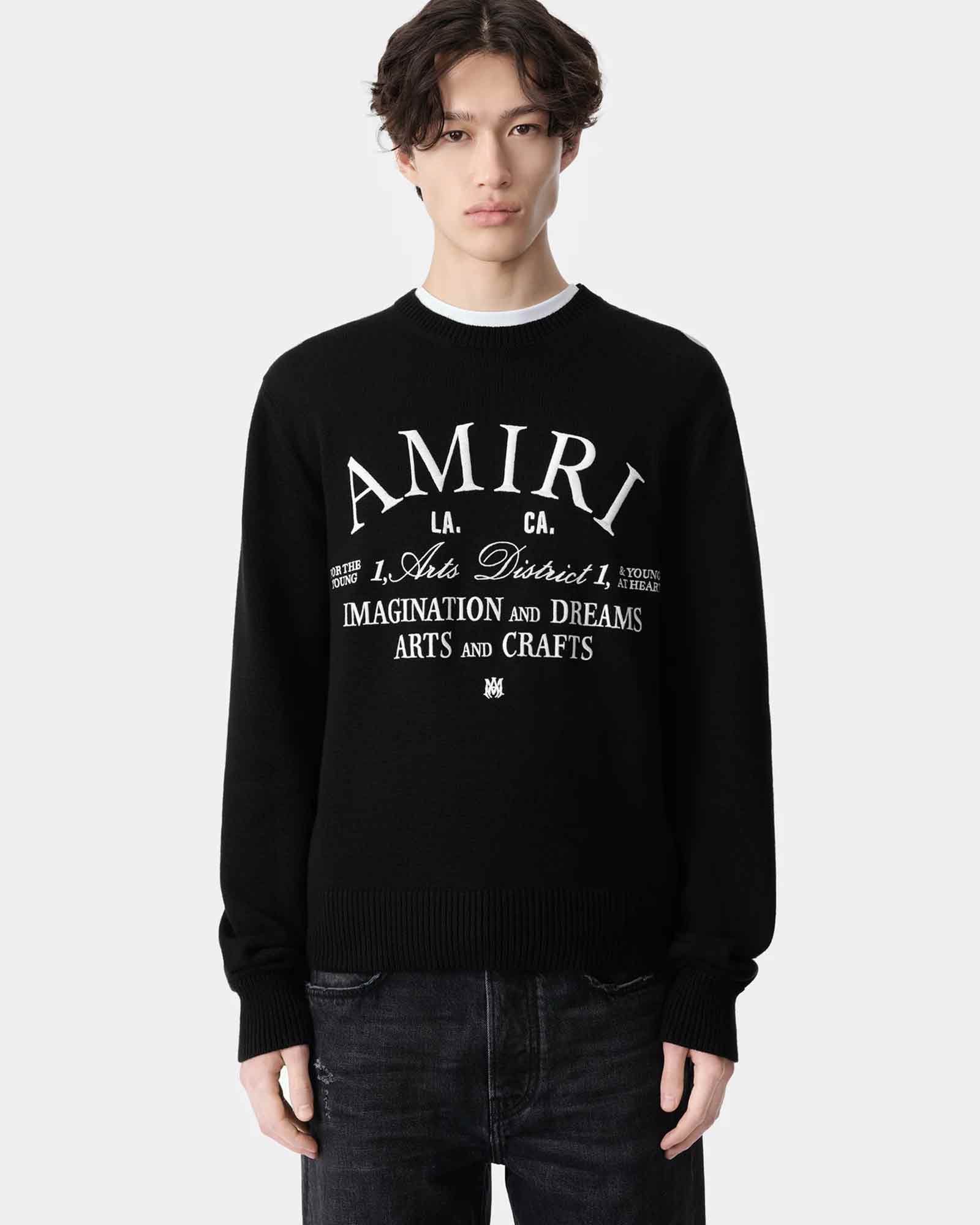 AMIRI・アミリ - ニット・セーター AMIRI ARTS DISTRICT CREW / BLACK