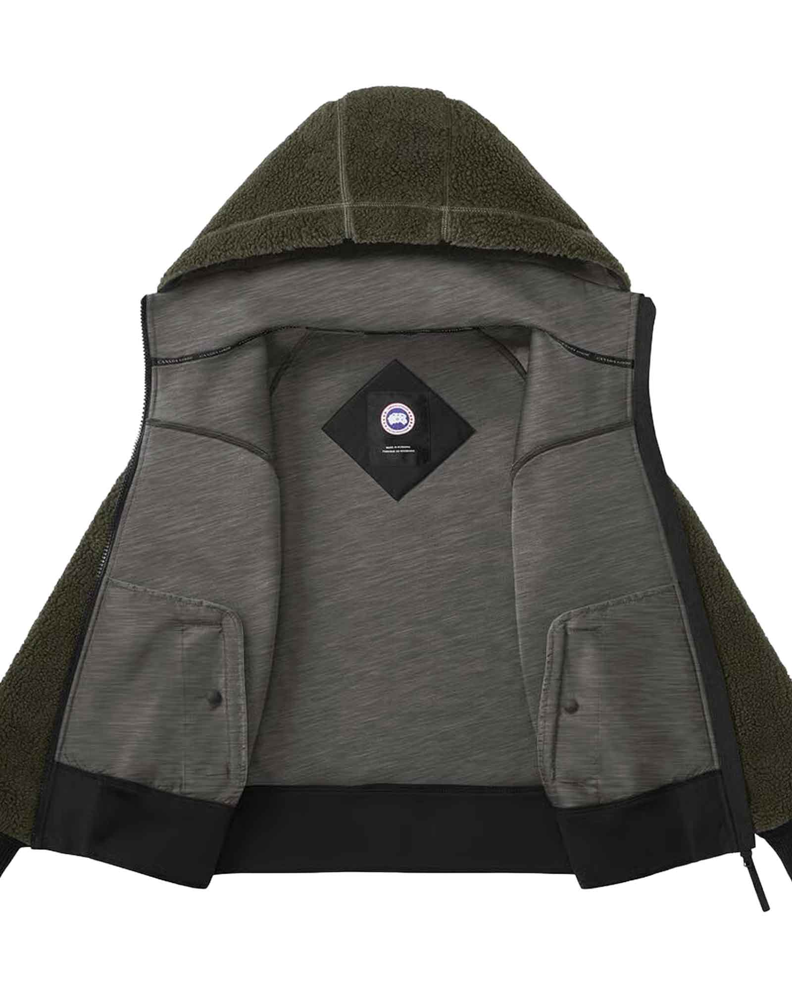 CANADA GOOSE・カナダグース - トップス SIMCOE OVERSIZED HOODY KIND HIGH PILE FLEECE BLACK LA / SMOKEY SAGE