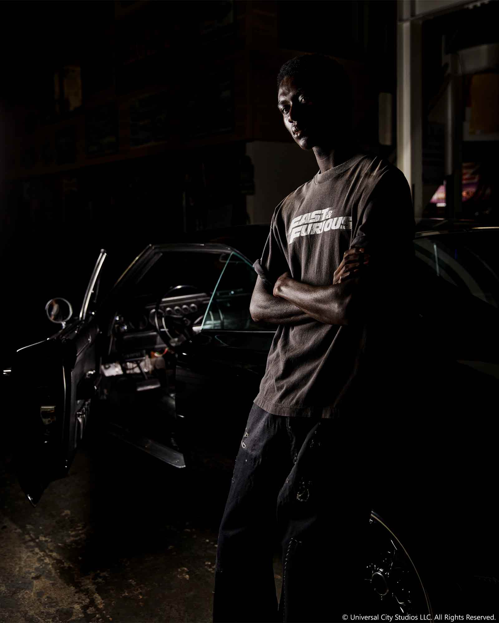 ©SAINT M××××××・セントマイケル - Tシャツ・カットソー FF_SS T-SHIRT/FAST FURIOUS / BLACK