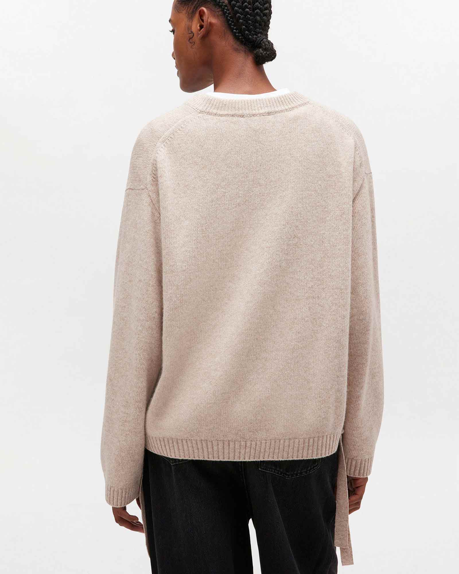 GANNI・ガニー - ニット・セーター FUTURE WOOL MIX OVERSIZED O-NECK / SAND