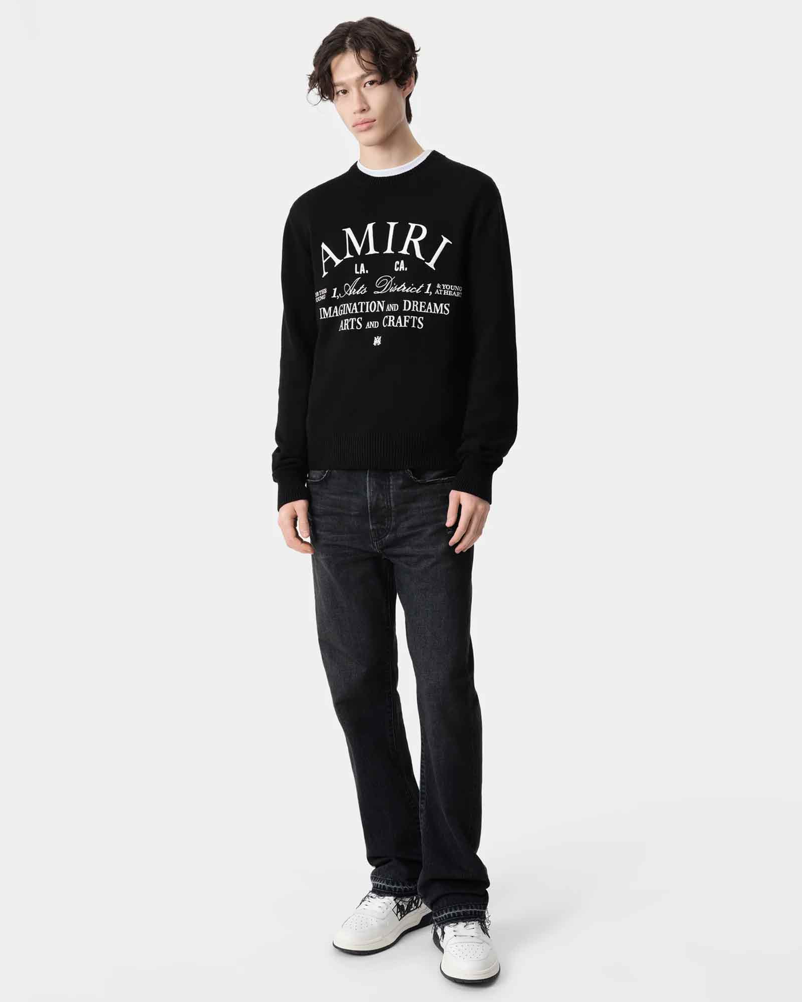 AMIRI・アミリ - ニット・セーター AMIRI ARTS DISTRICT CREW / BLACK