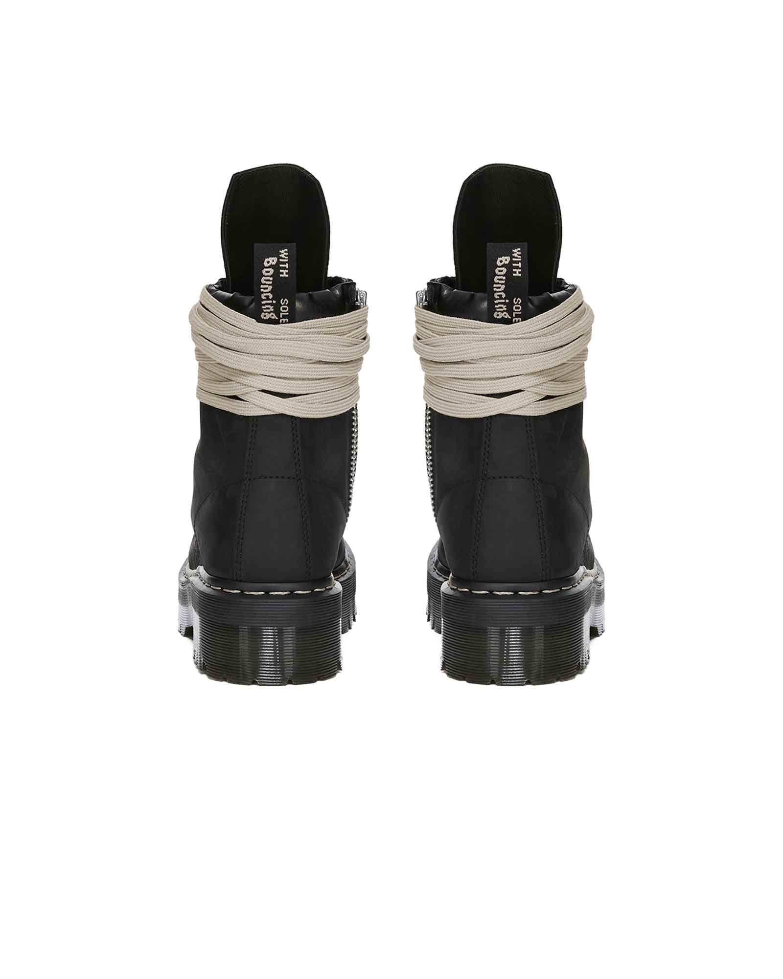 RICK OWENS・rick owens -  QUAD SOLE STEEL TOE BOOT / BLACK