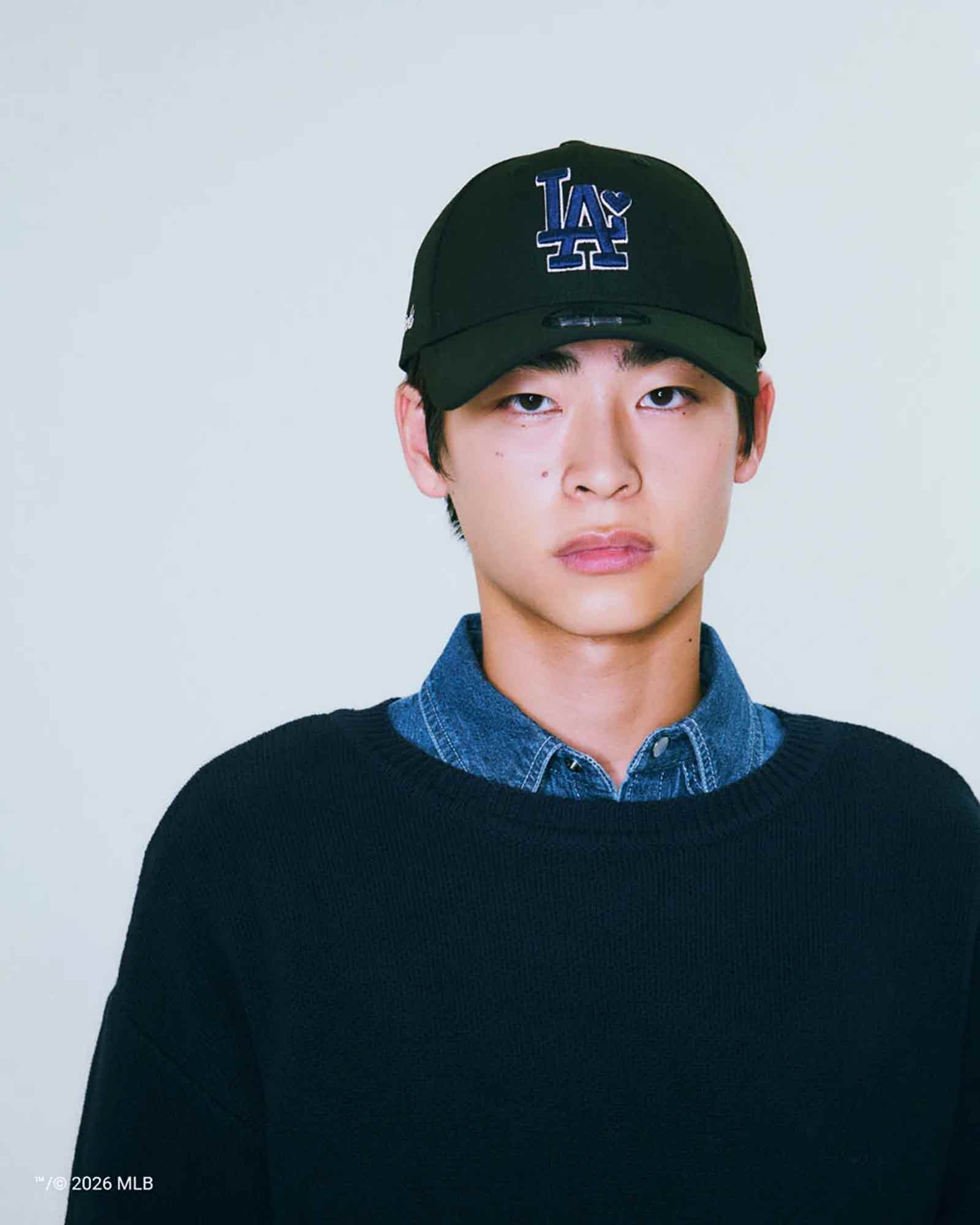 BASICKS・ベイシックス - キャップ 9FORTY TM LOS ANGELES DODGERS CAP / BLACK×NAVY×PINK