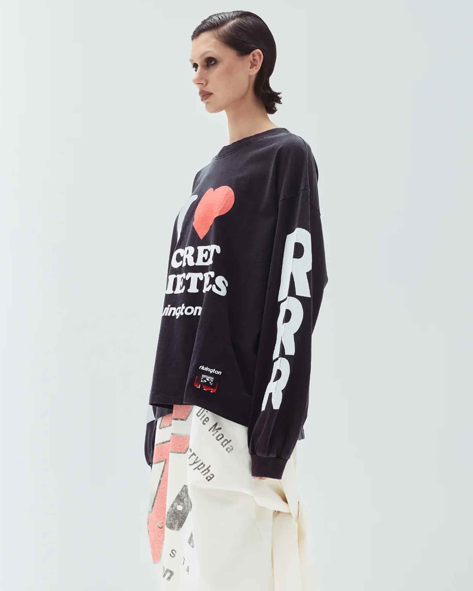 RRR123・リヴィントン ロイ レビス - L/S Tシャツ SECRET SOCIETITES GARDEN LS TEE / BLACK