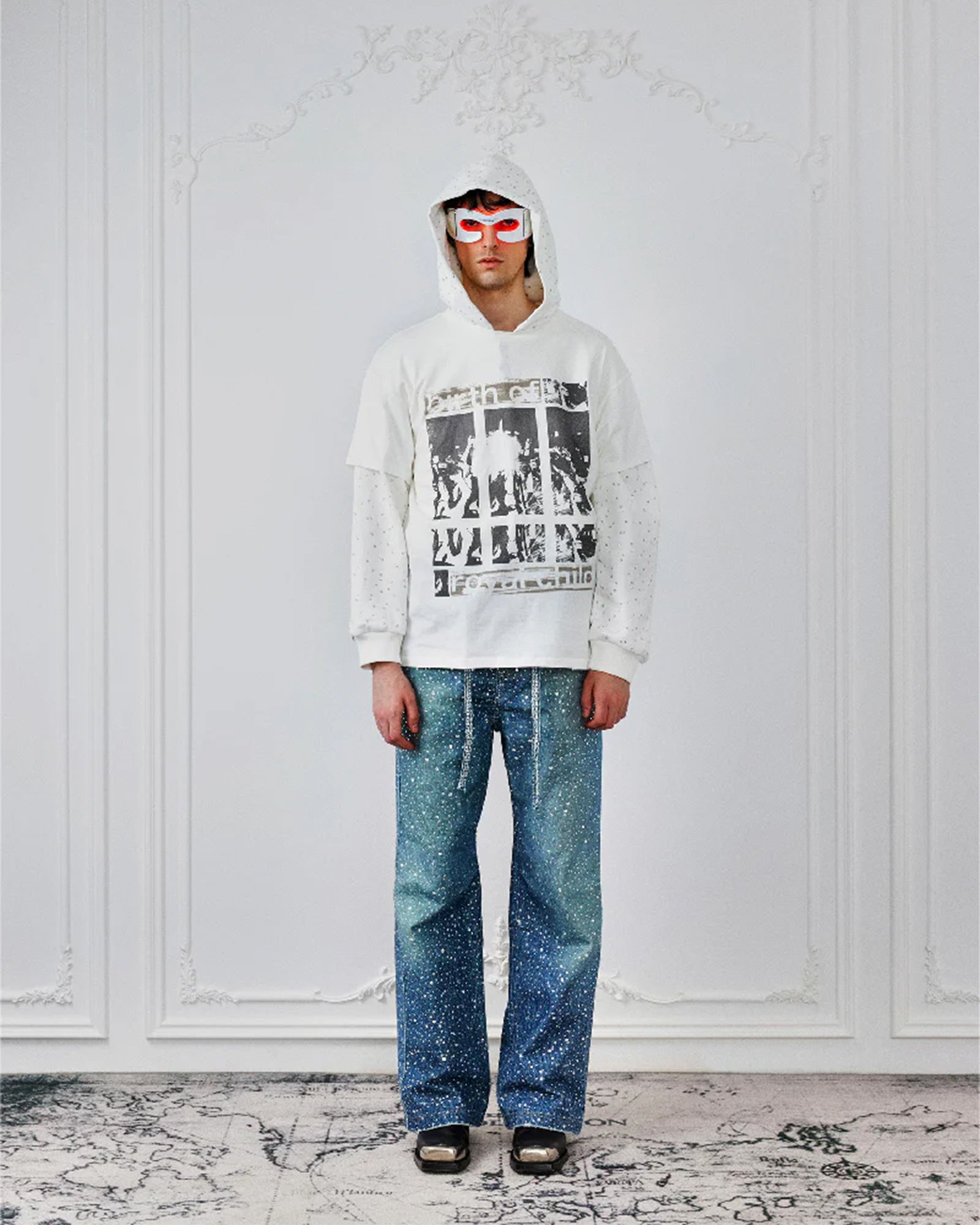 BIRTH OF ROYAL CHILD・バース・オブ・ロイヤル・チャイルド -  3D PRINTING WASHED 20K SWAROVSKI DIAMOND BORO / BLUE