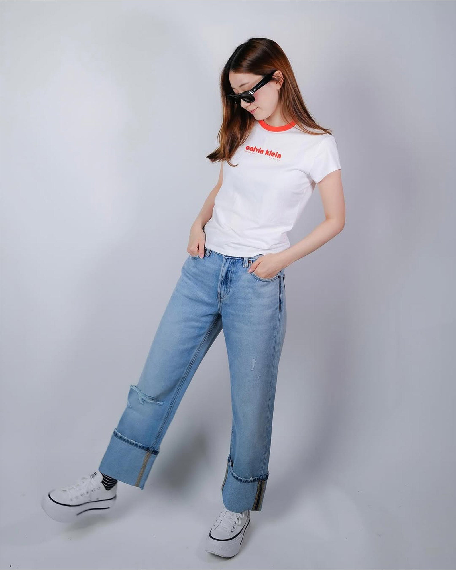 Calvin Klein・Calvin Klein -  SS RETRO LOGO GRAPHIC TEE / WHITE