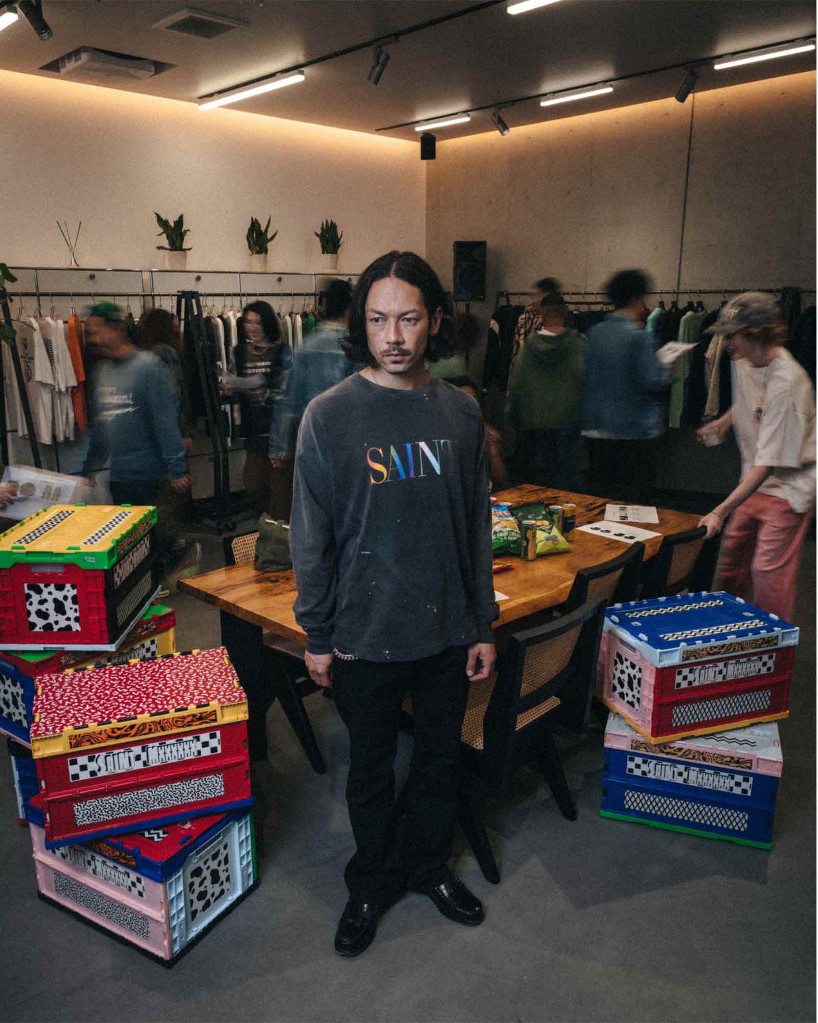 ©SAINT M××××××・セントマイケル - L/S Tシャツ LS T-SHIRT/SAINT / BLACK