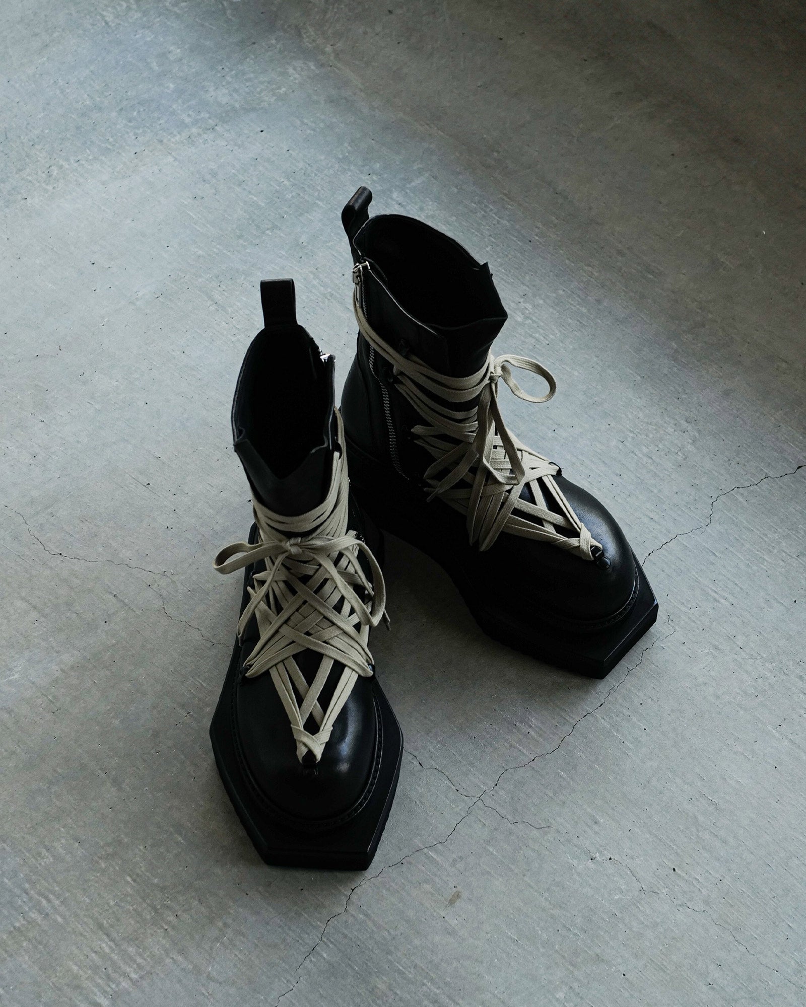RICK OWENS・リック オウエンス - ブーツ MEGALACE TURBO CYCLOPS / BLACK