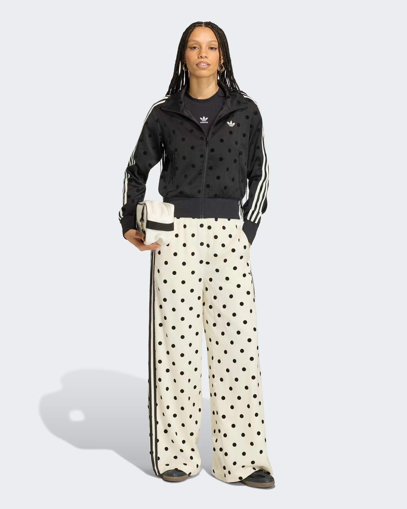 adidas・adidas - トラックジャケット SATIN POLKA DOT TT TRACK TOP / BLACK