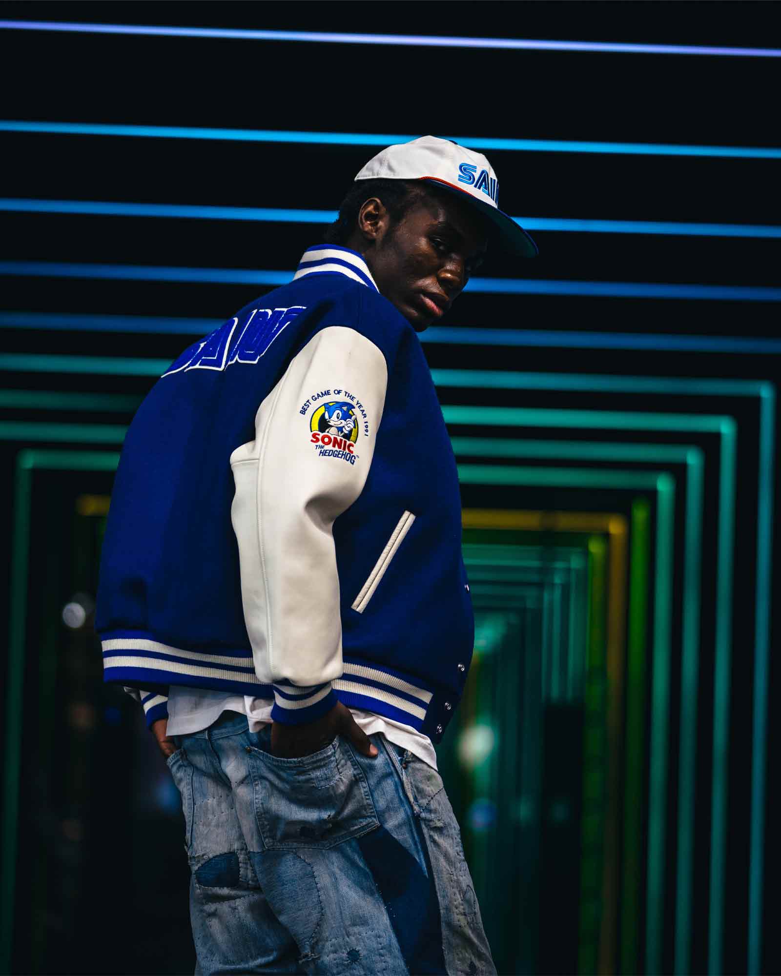 ©SAINT M××××××・セントマイケル - スタジャン SG_VARSITY JKT/SAINT SEGA / BLUE