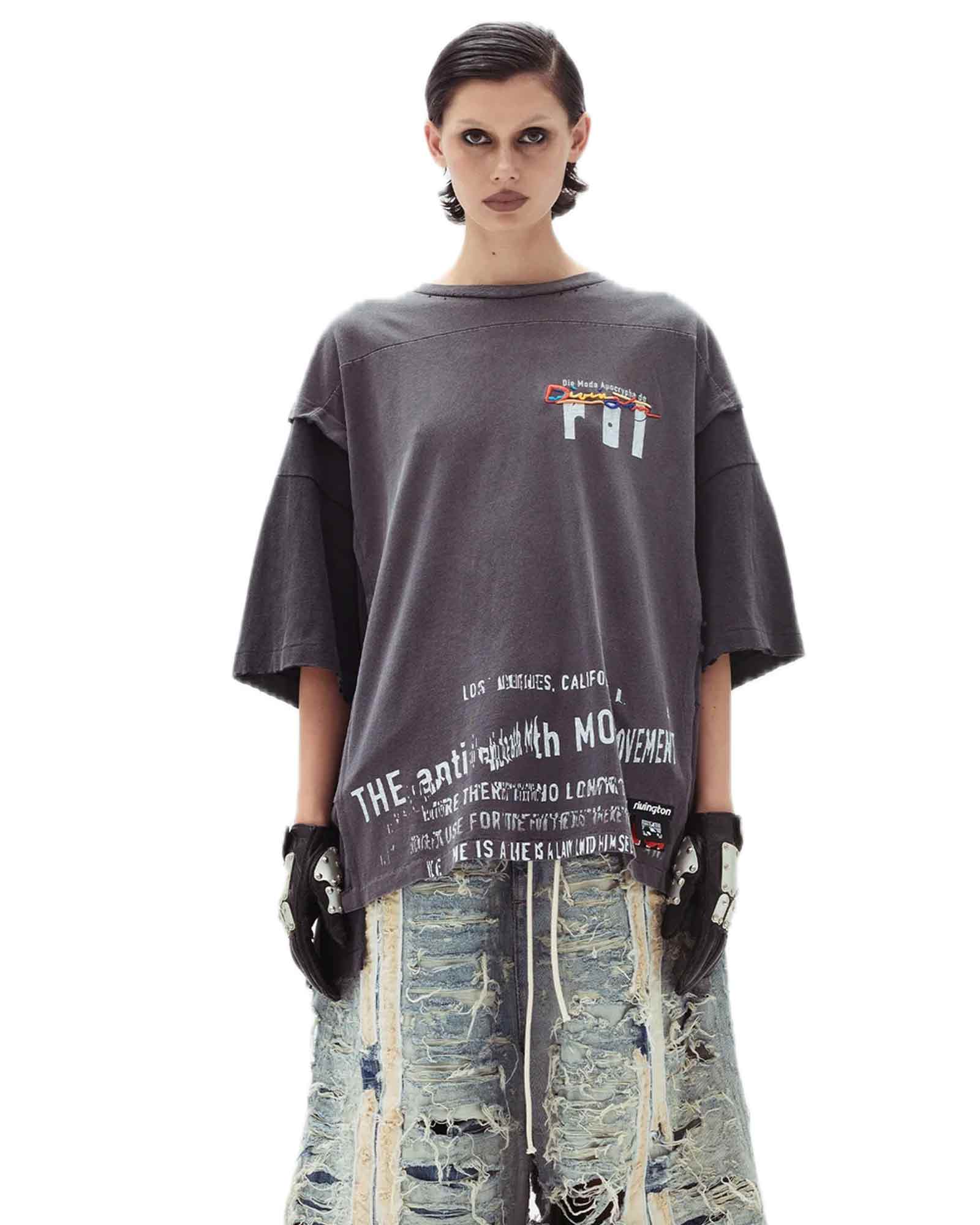 RRR123・リヴィントン ロイ レビス - トップス MODA APOCRYPHA QUAD TEE / BLACK
