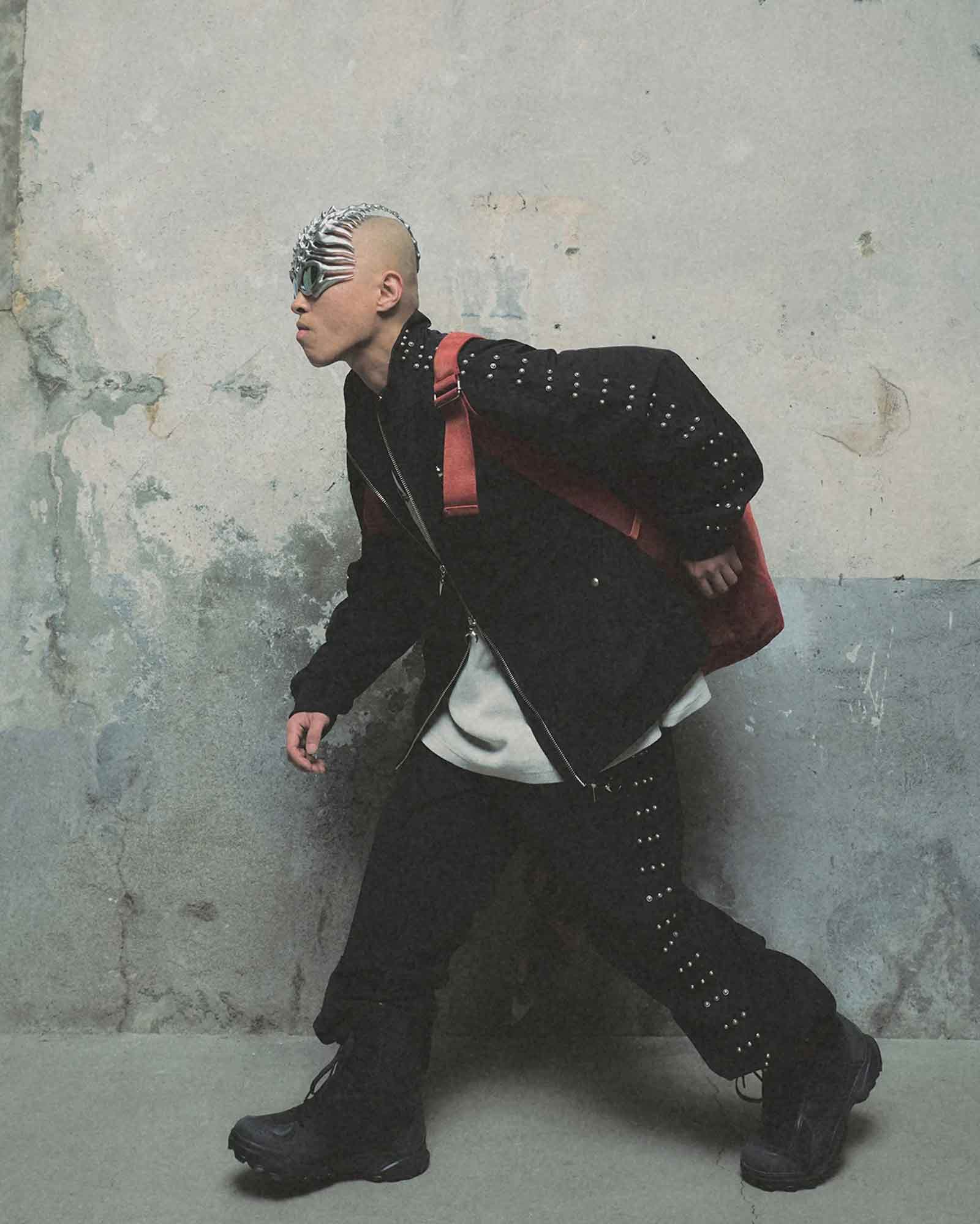 THUG CLUB・sag club - トラックジャケット TRIPLE LINE STUD TRACK JACKET / BLACK