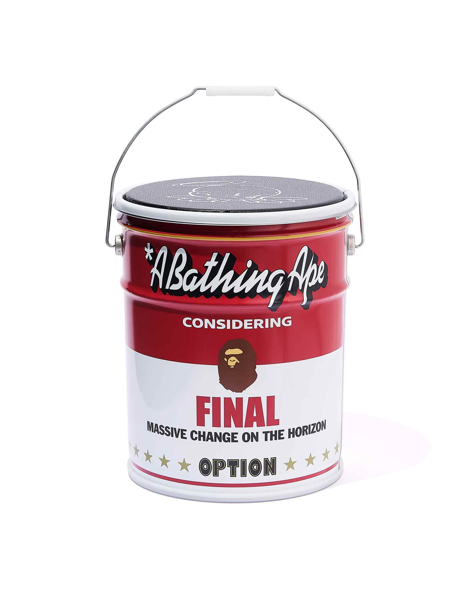BAPE_CAN STOOL / WHITE+RED