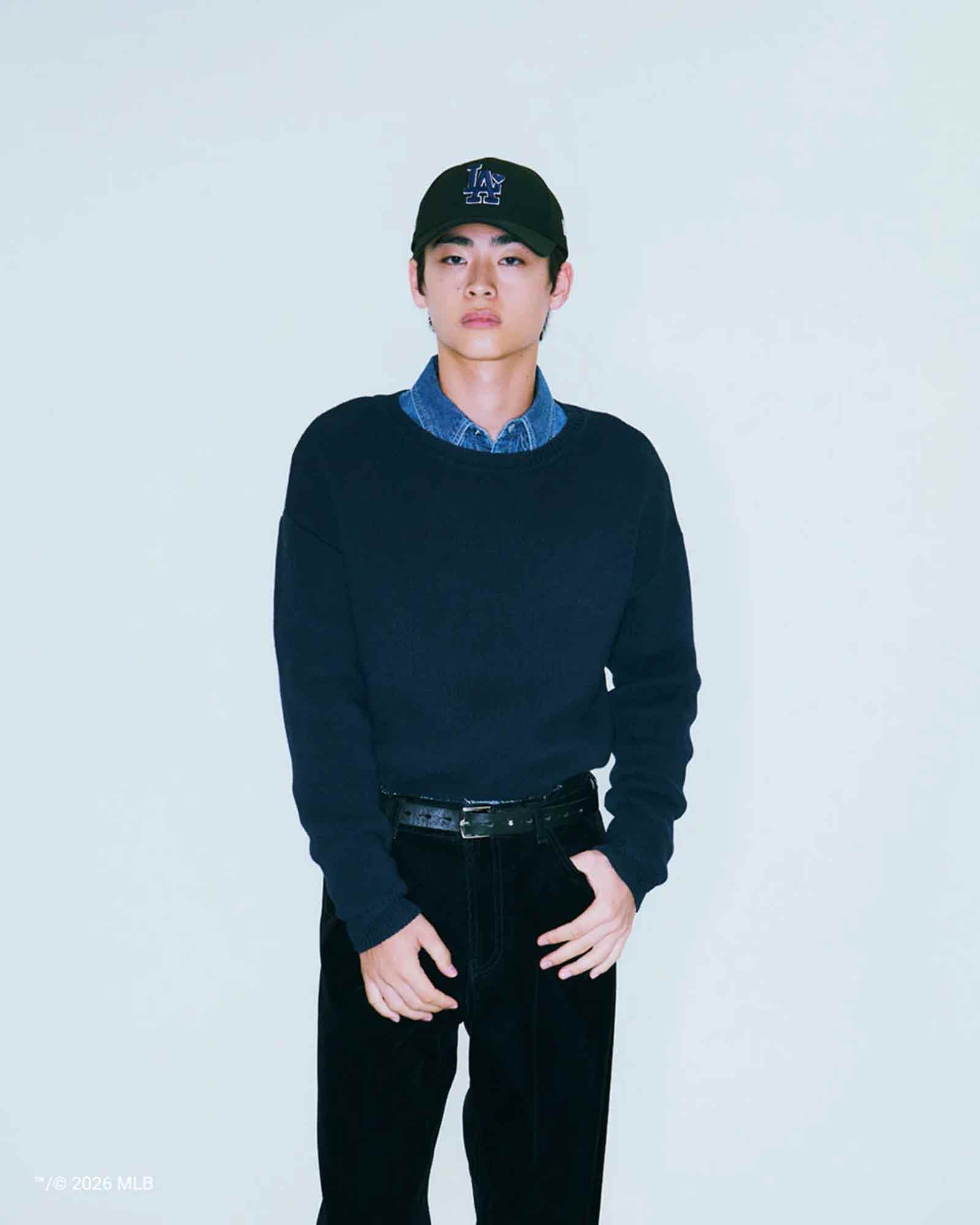 BASICKS・ベイシックス - キャップ 9FORTY TM LOS ANGELES DODGERS CAP / BLACK×NAVY×PINK