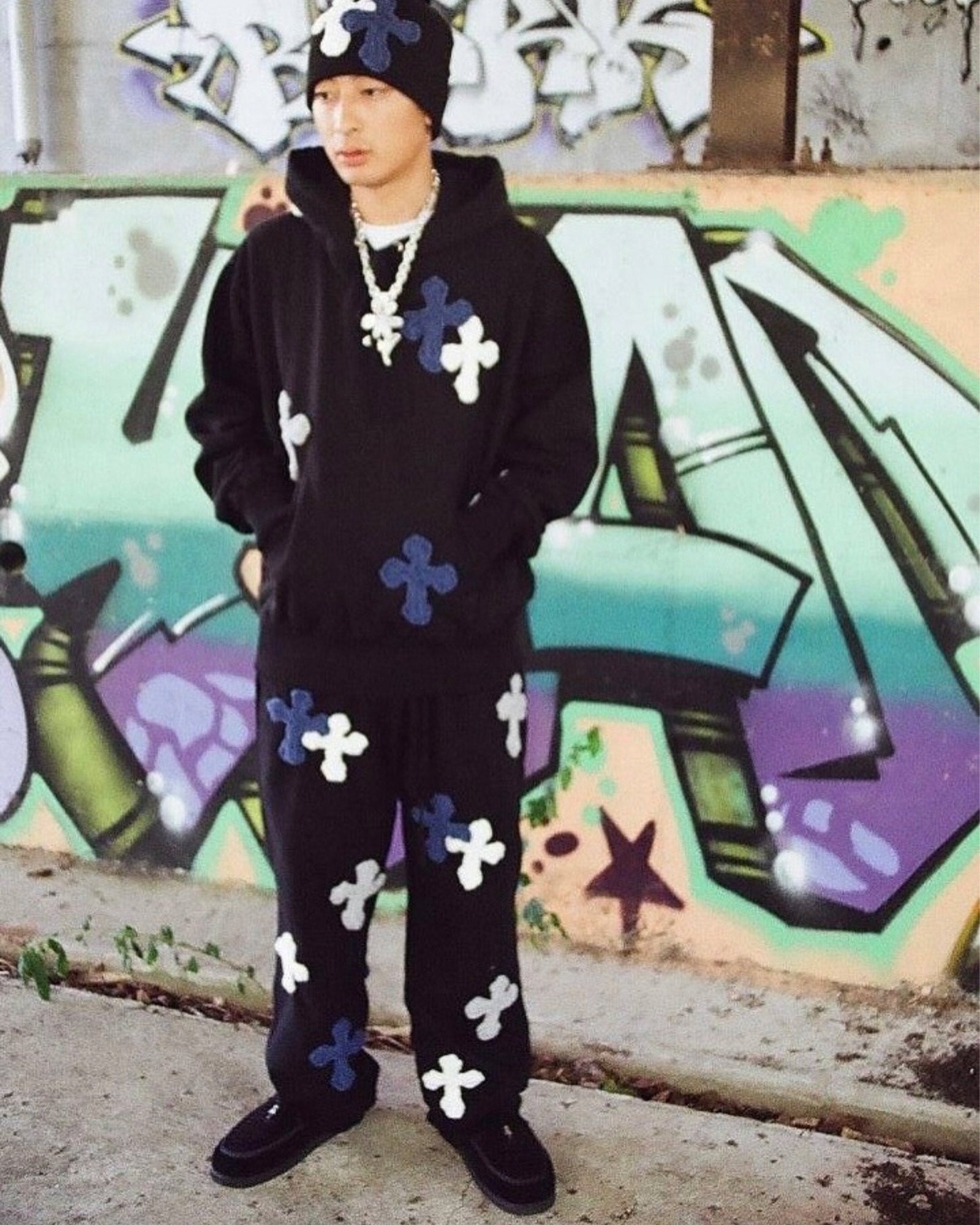 Perfectribs・パーフェクトリブズ - スウェットパンツ STRAIGHT WIDE PANTS-4 / BLACK