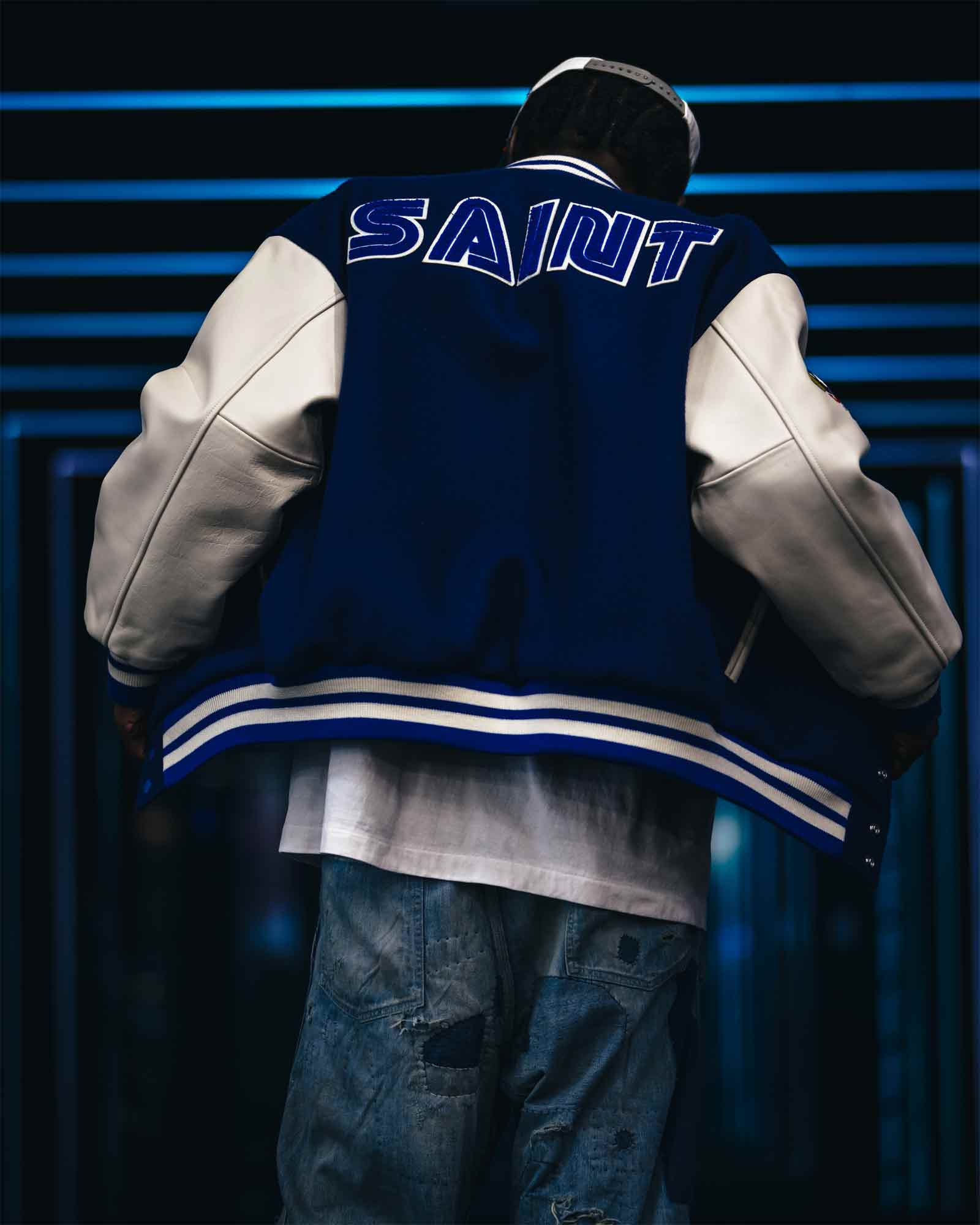 ©SAINT M××××××・セントマイケル - スタジャン SG_VARSITY JKT/SAINT SEGA / BLUE