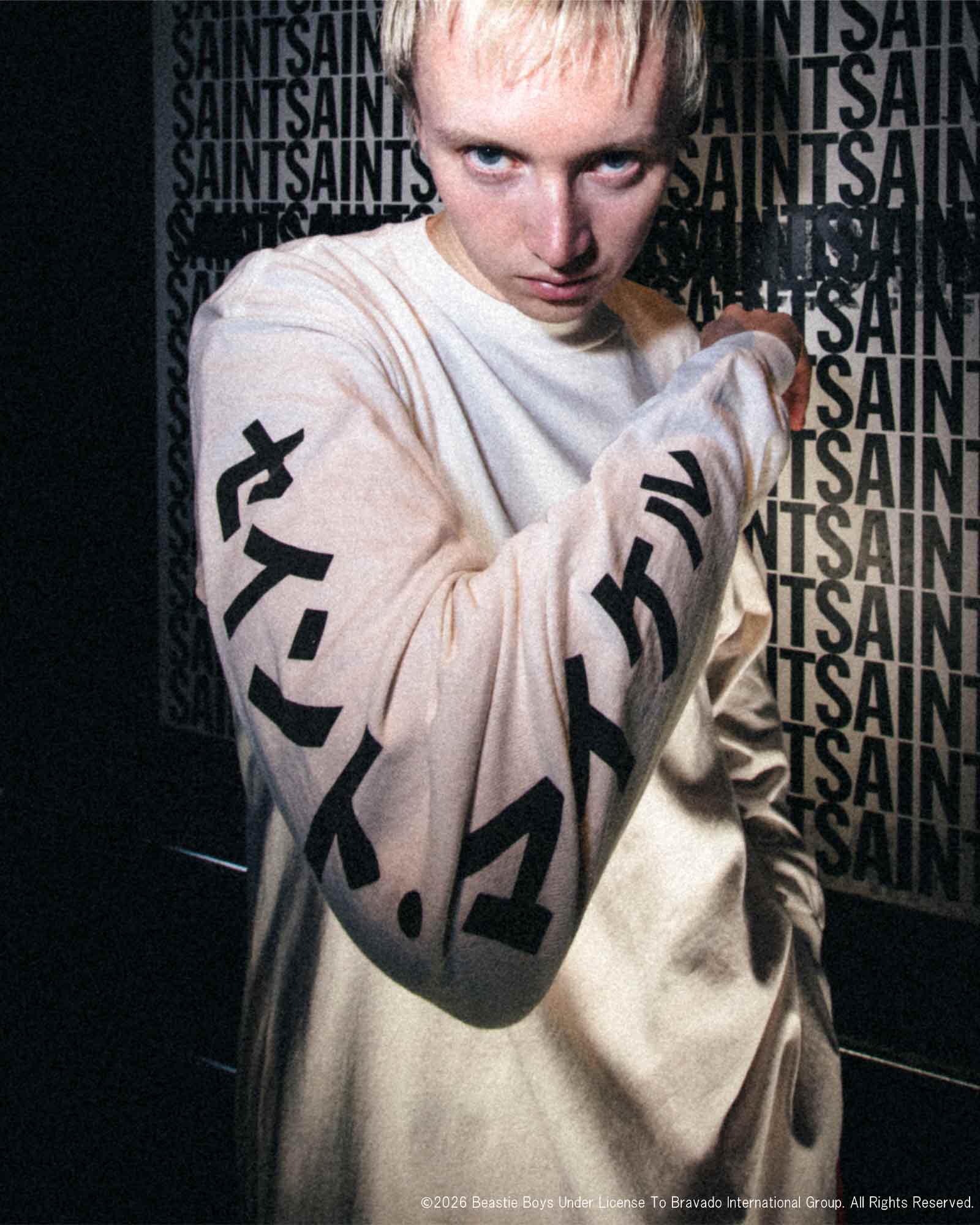 ©SAINT M××××××・セントマイケル - L/S Tシャツ BTB_LS T-SHIRT/BEASTIEBOYS / WHITE