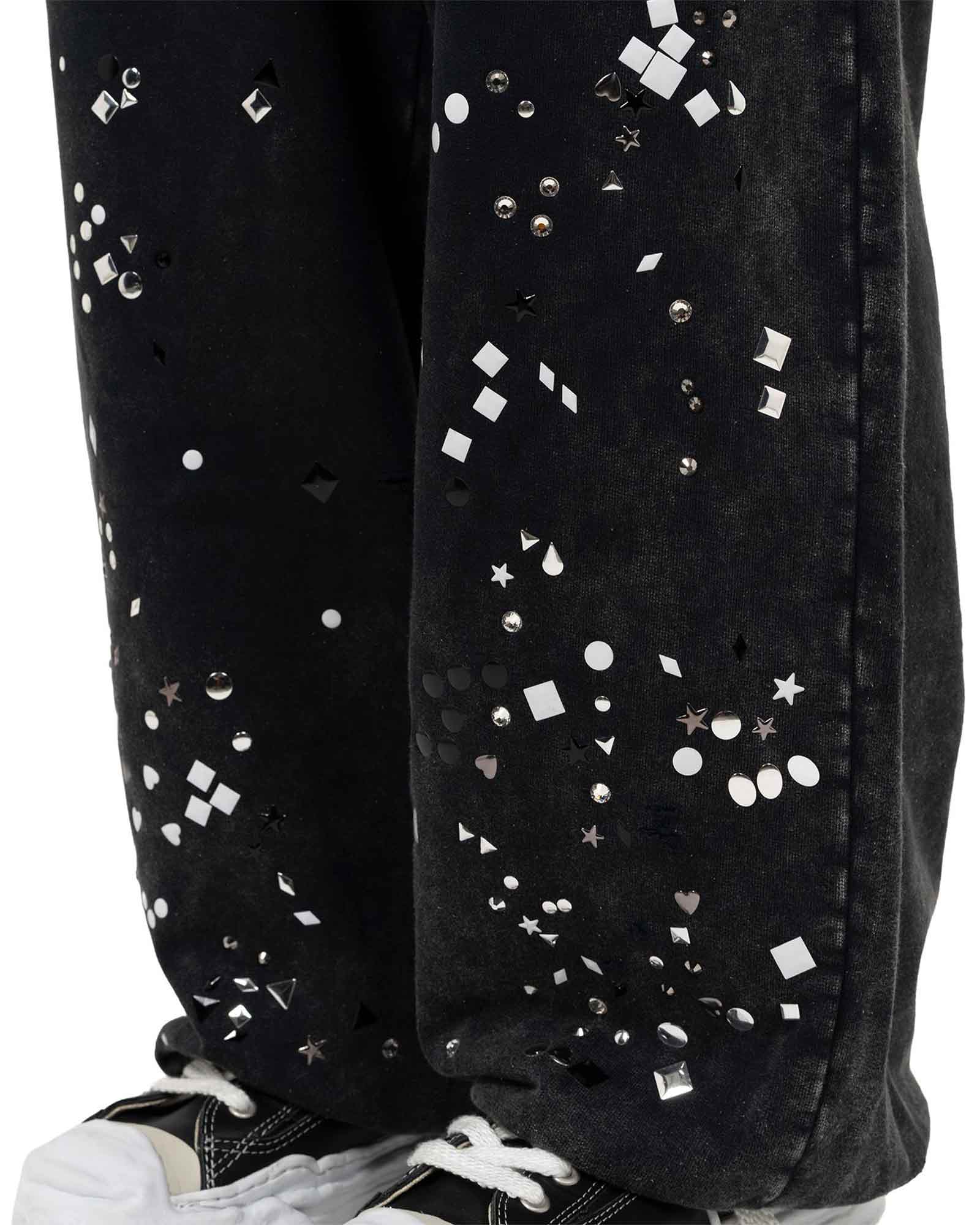 MIHARA YASUHIRO・Yasuhiro Mihara -  EMBELLISHED BLEACHED PANTS / BLACK
