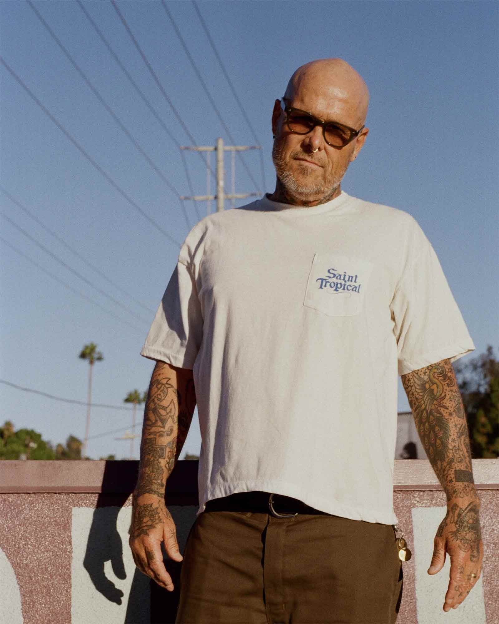 ©SAINT M××××××・セントマイケル - Tシャツ・カットソー TC_SS T-SHIRT/POCKET / WHITE