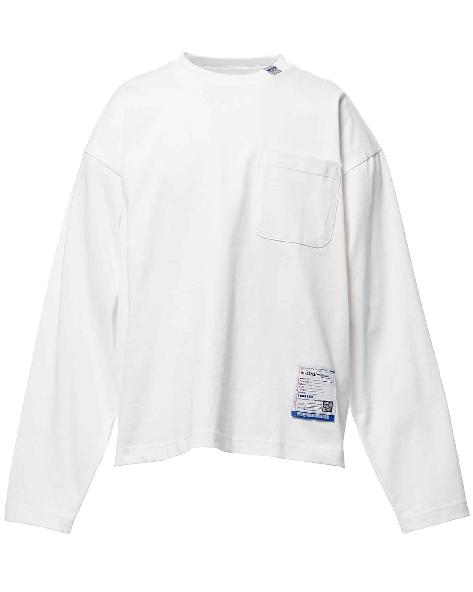 HEAVY WEIGHT JERSEY POCKET LS TEE / WHITE