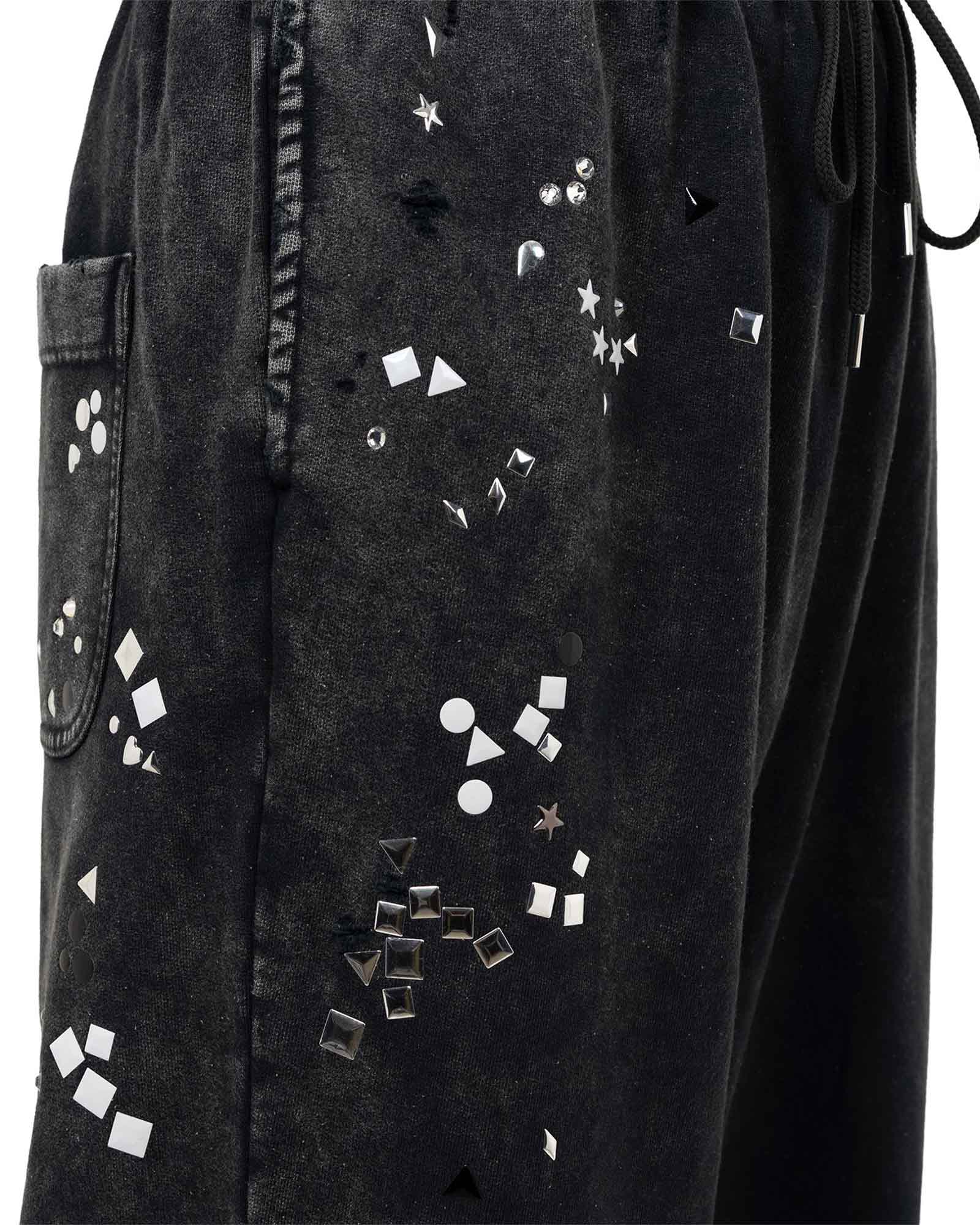 MIHARA YASUHIRO・Yasuhiro Mihara -  EMBELLISHED BLEACHED PANTS / BLACK