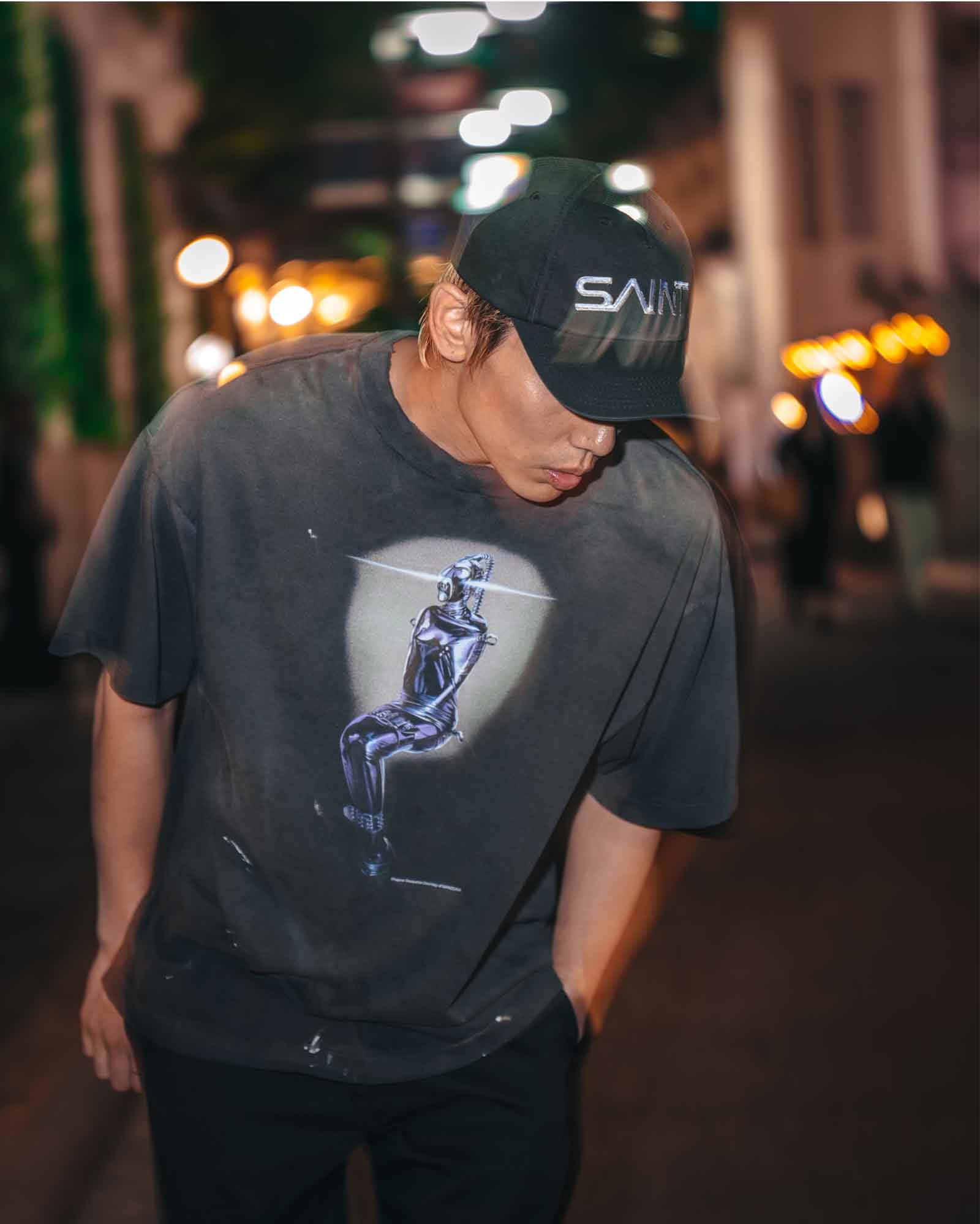 ©SAINT M××××××・セントマイケル - Tシャツ・カットソー SRYM_SS TEE/MASK / BLACK