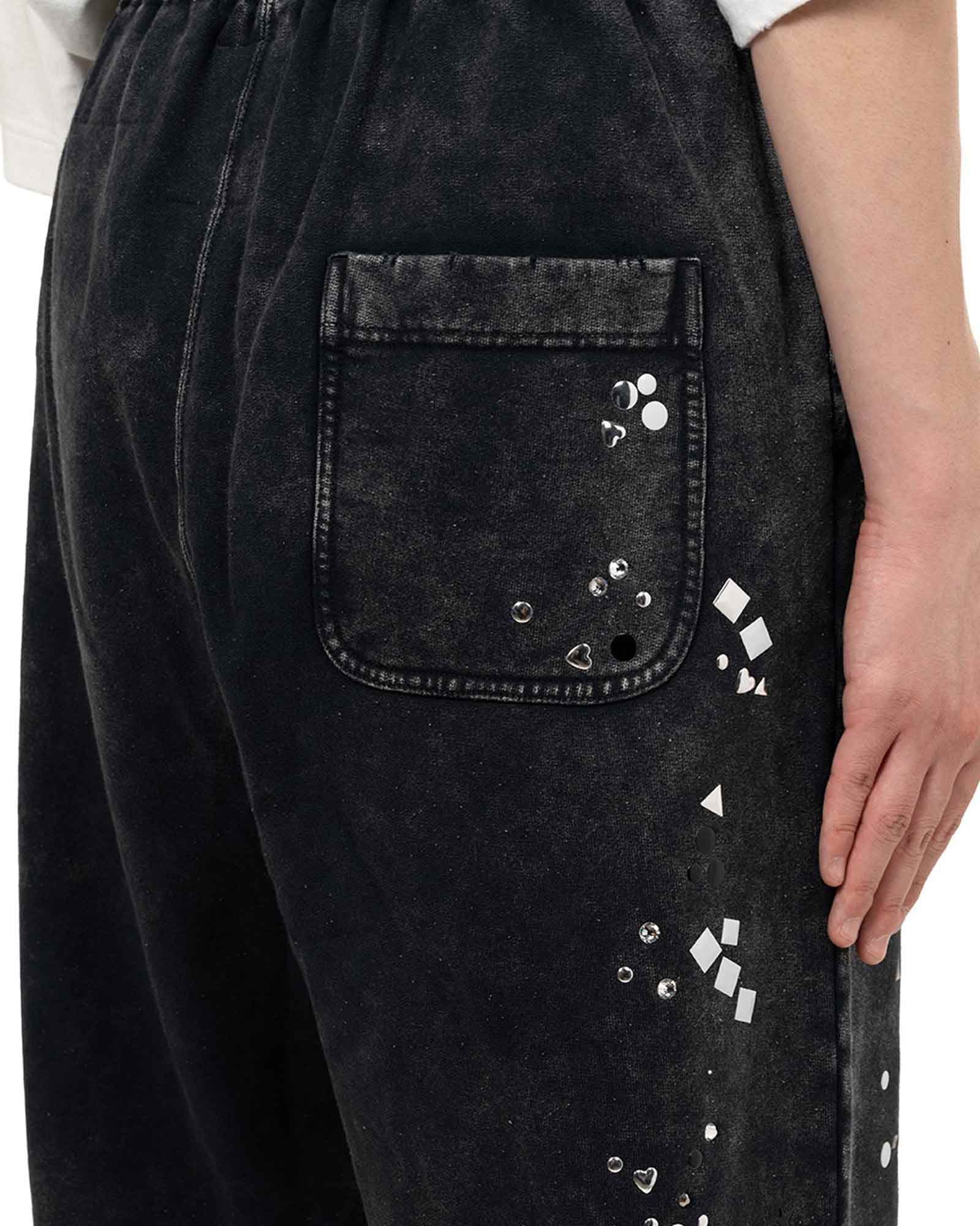 MIHARA YASUHIRO・Yasuhiro Mihara -  EMBELLISHED BLEACHED PANTS / BLACK