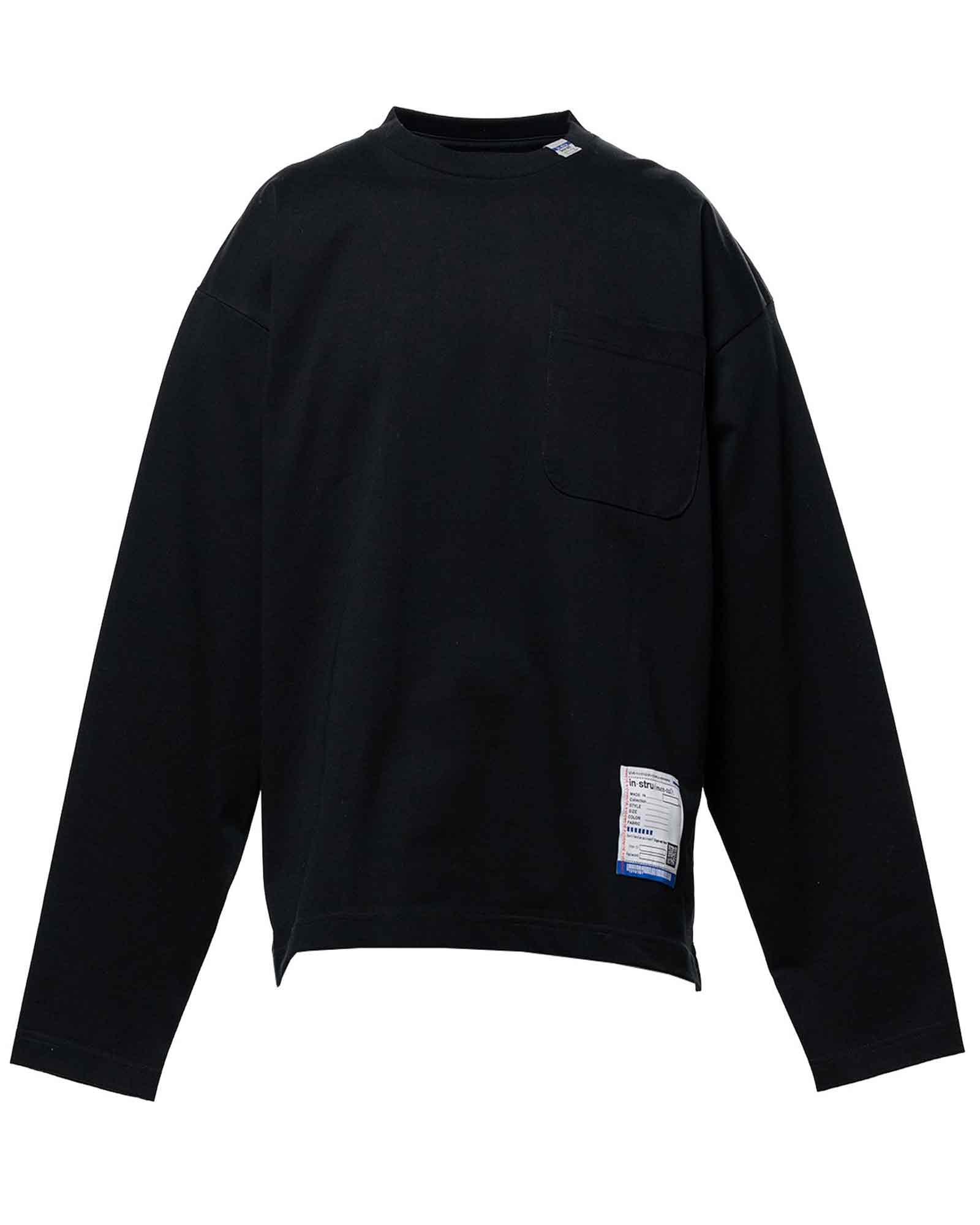 HEAVY WEIGHT JERSEY POCKET LS TEE / BLACK