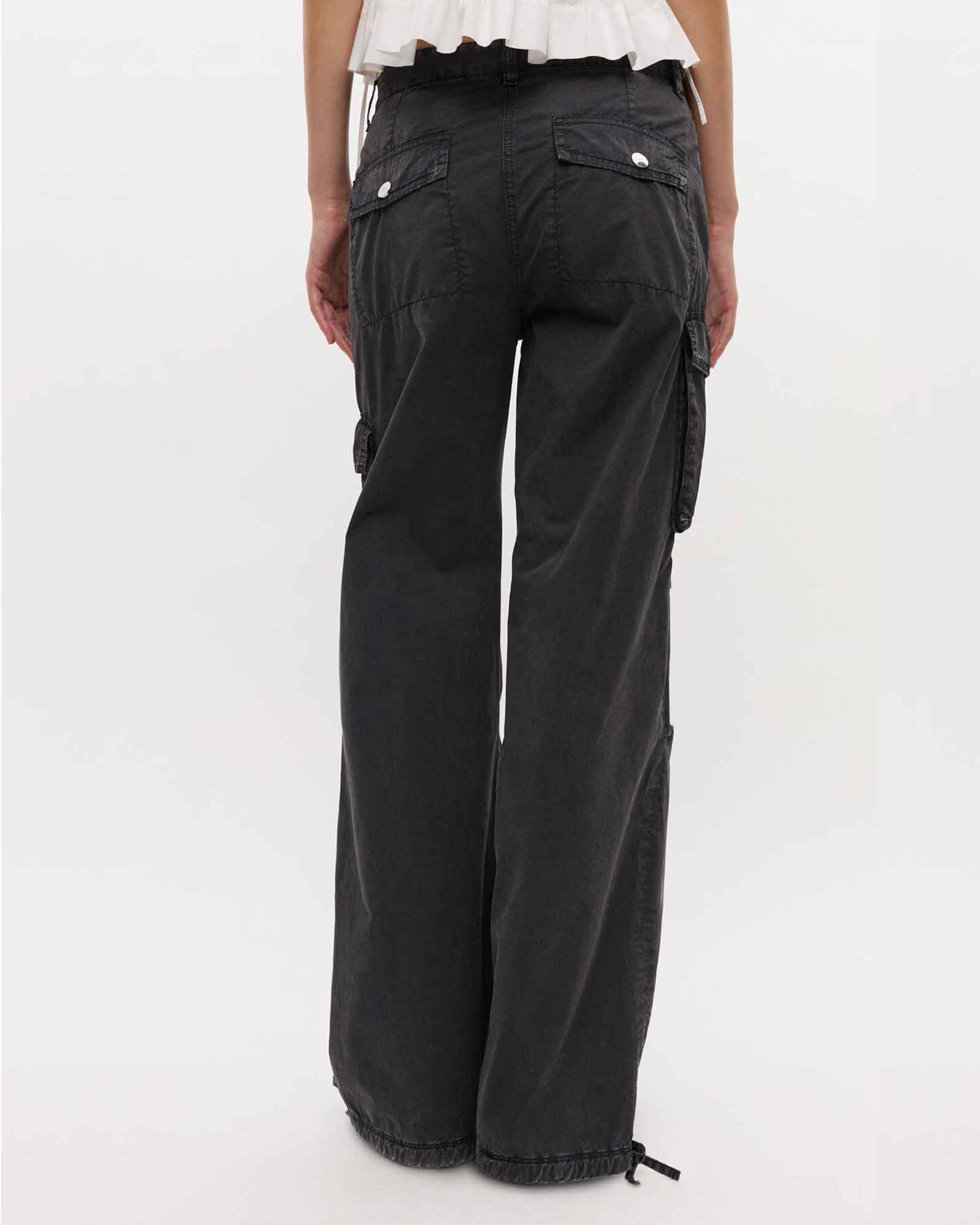 GANNI・ガニー - その他パンツ WASHED COTTON TWILL PANTS / PHANTOM