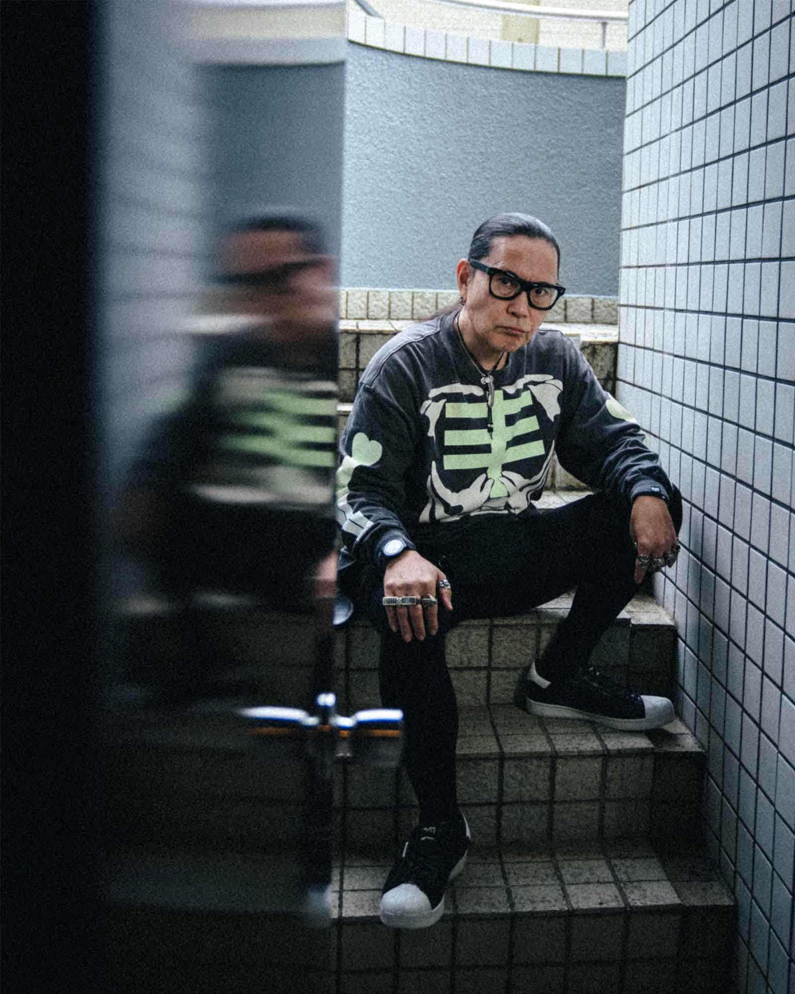 ©SAINT M××××××・圣迈克尔 -  BH_LS T-SHIRT/BONE / BLACK