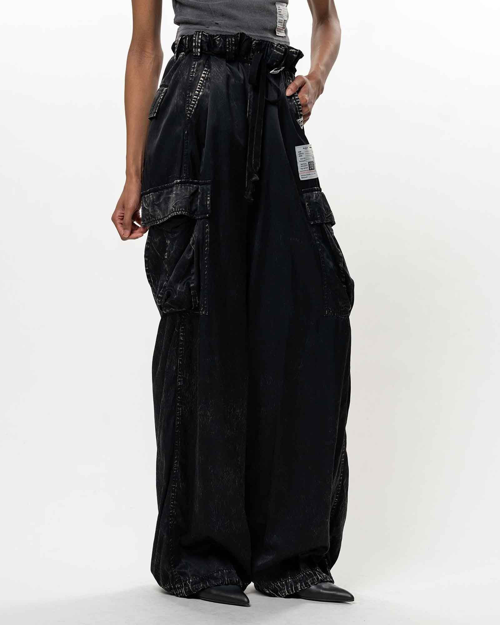 MIHARA YASUHIRO・ミハラヤスヒロ - その他パンツ R/CO SATIN CARGO PANTS / BLACK