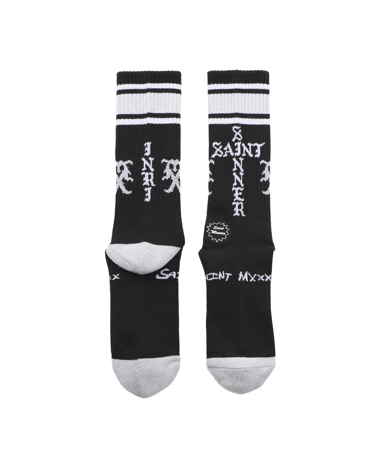 ©SAINT M××××××・セントマイケル - ソックス・レッグウェア SOCKS/SINNER / BLACK+GRAY