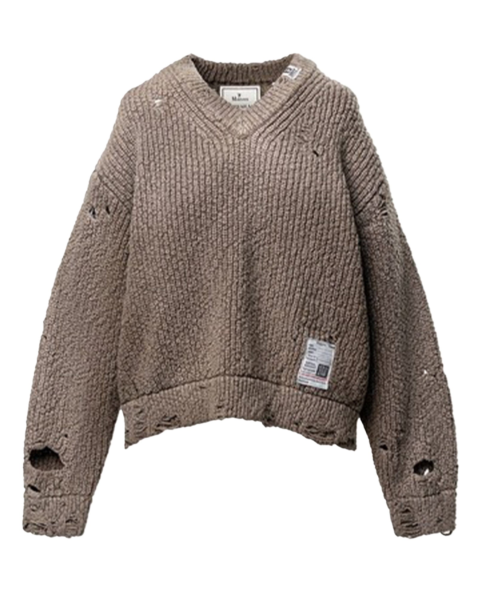 MIHARA YASUHIRO・ミハラヤスヒロ - ニット・セーター "SUN FADED KNIT PO" / BROWN