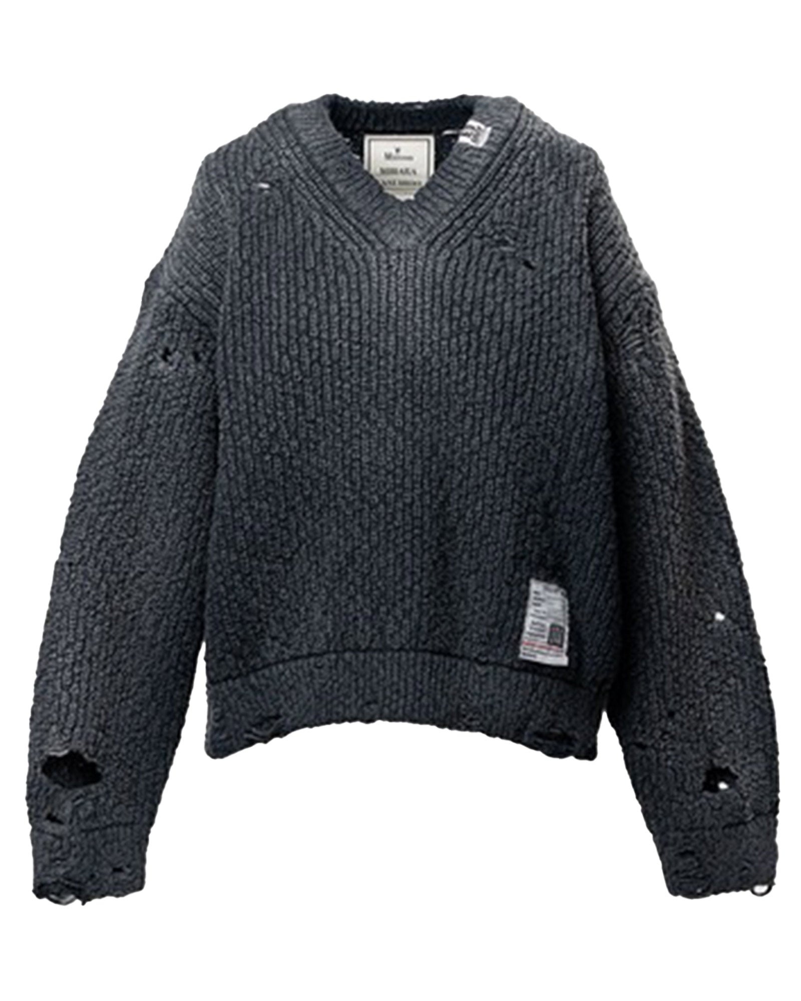 MIHARA YASUHIRO・Yasuhiro Mihara -  "SUN FADED KNIT PO" / BLACK