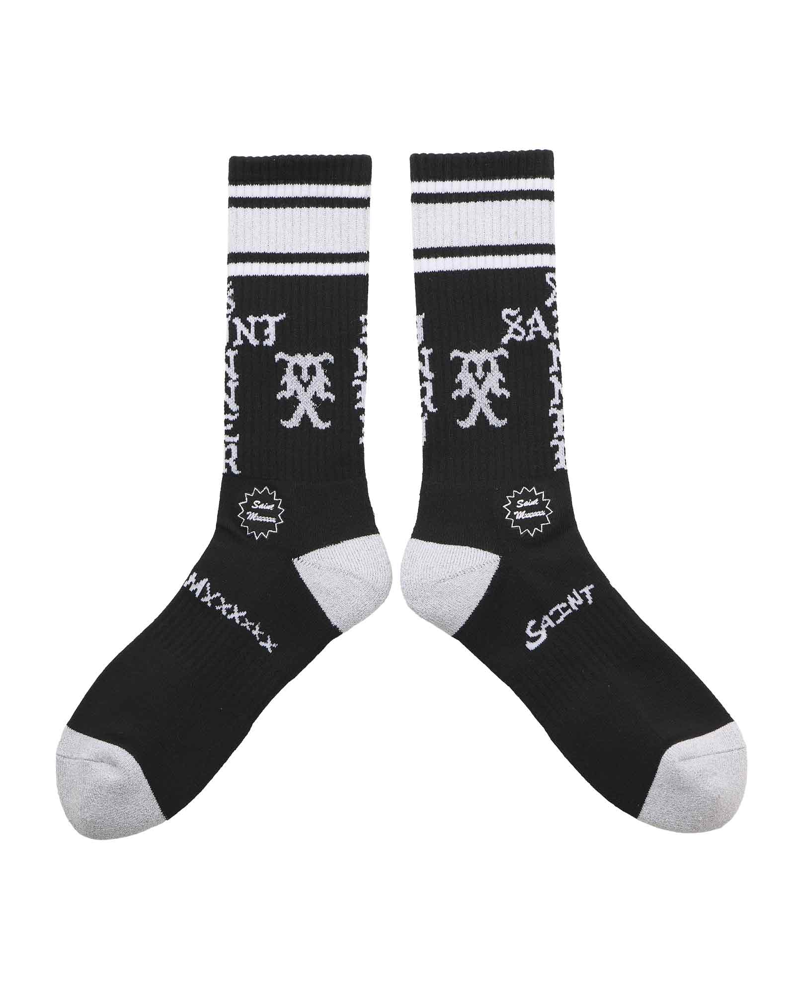 ©SAINT M××××××・セントマイケル - ソックス・レッグウェア SOCKS/SINNER / BLACK+GRAY