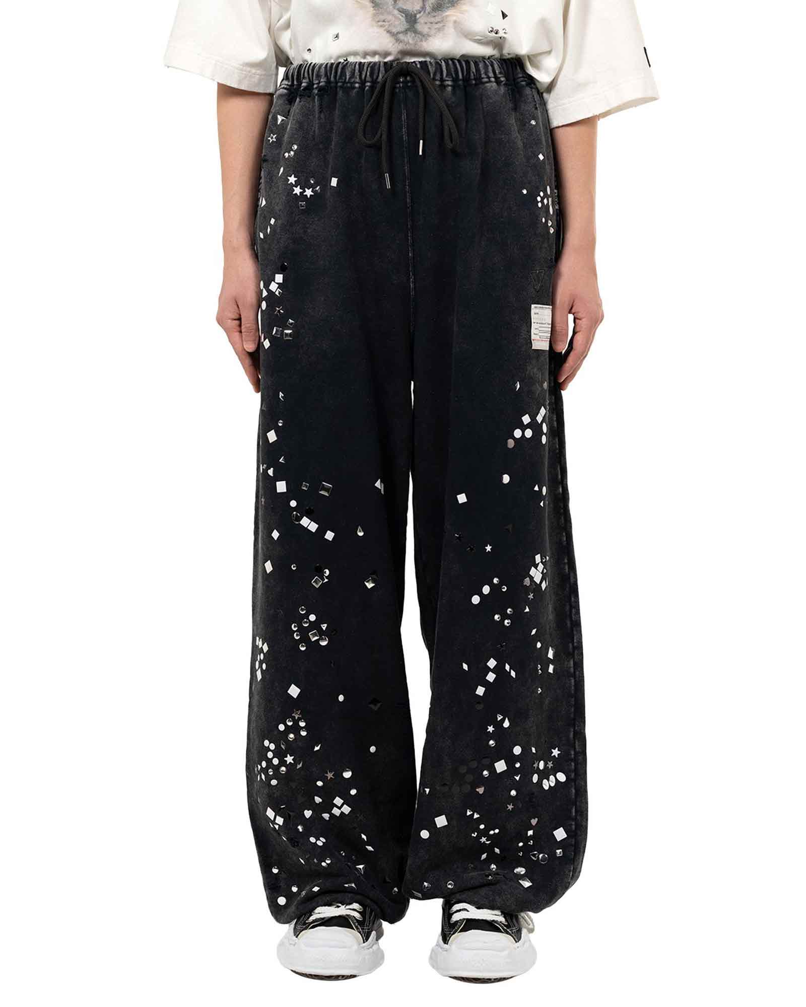 MIHARA YASUHIRO・Yasuhiro Mihara -  EMBELLISHED BLEACHED PANTS / BLACK